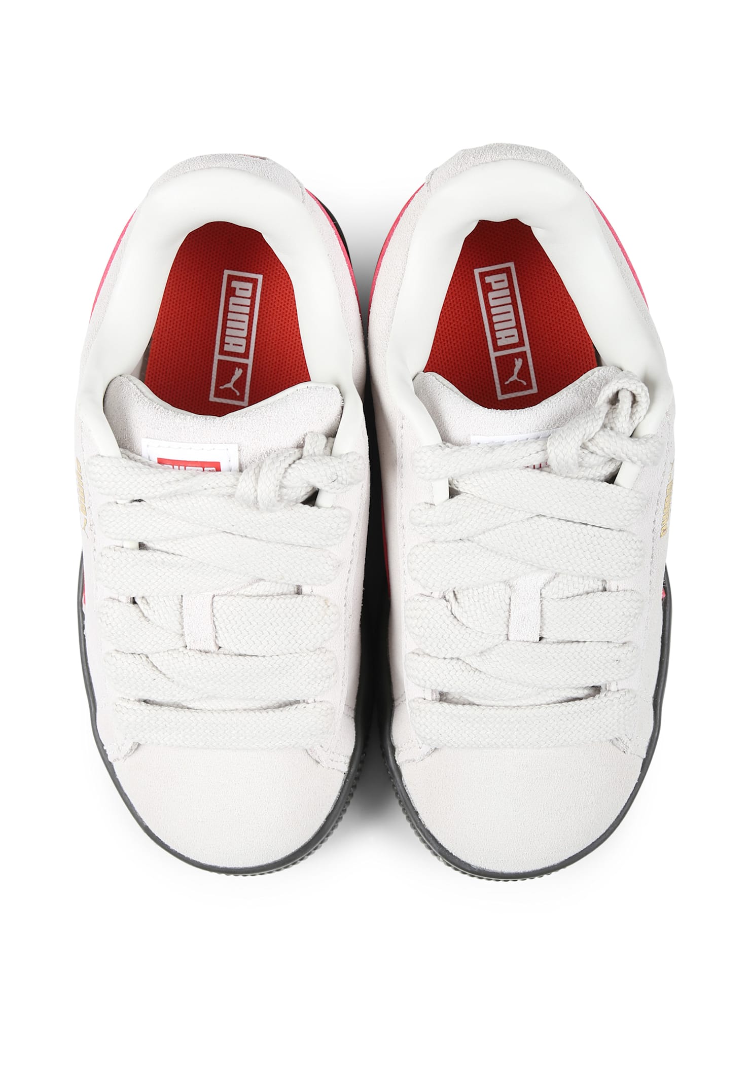Puma Grey Sneakers For Kids In Gray