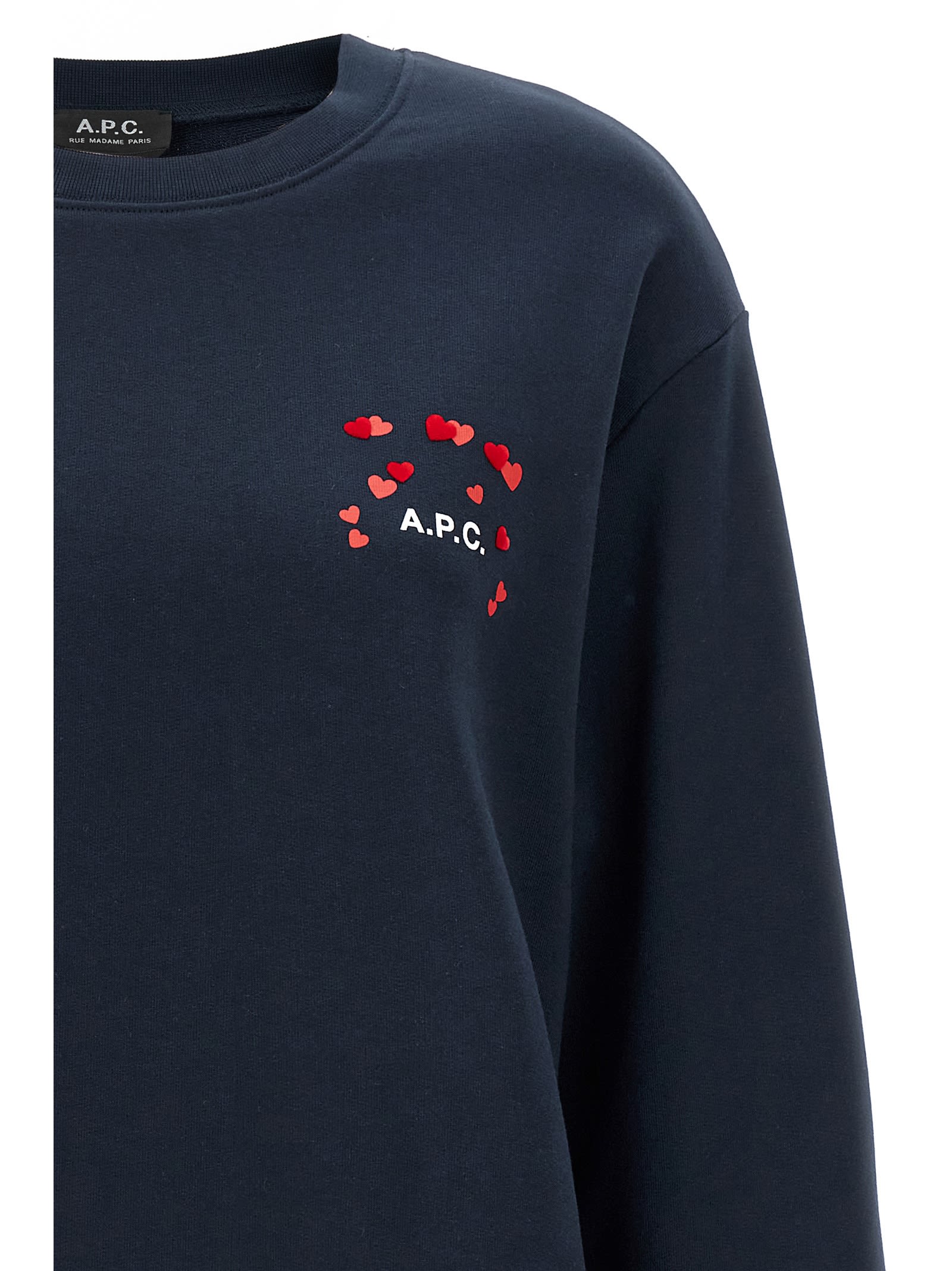 Shop Apc Valentines Day Capsule Valentin Sweatshirt In Blue