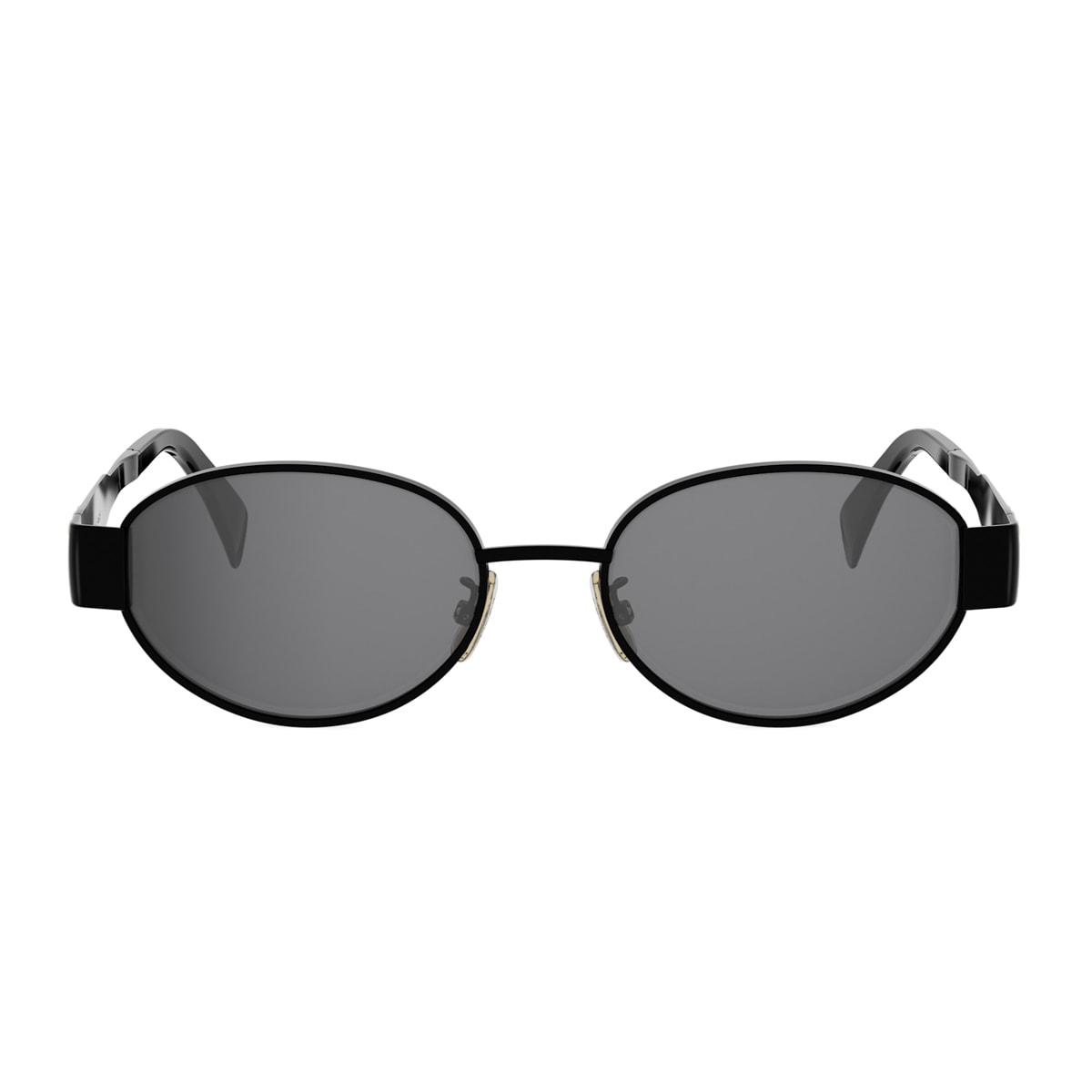 Celine Cl40235u Metal Triomphe 01a Nero Sunglasses In Black