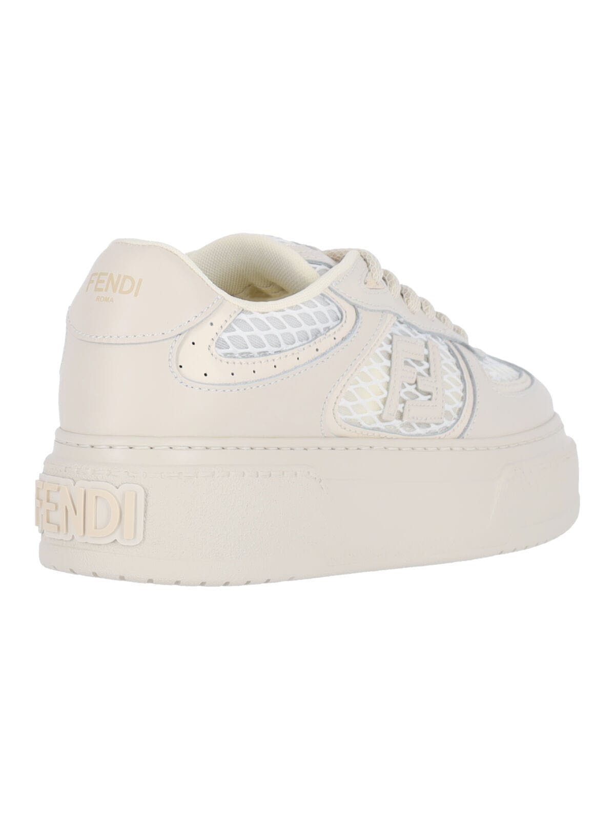 Fendi Match Platform Sneakers In White