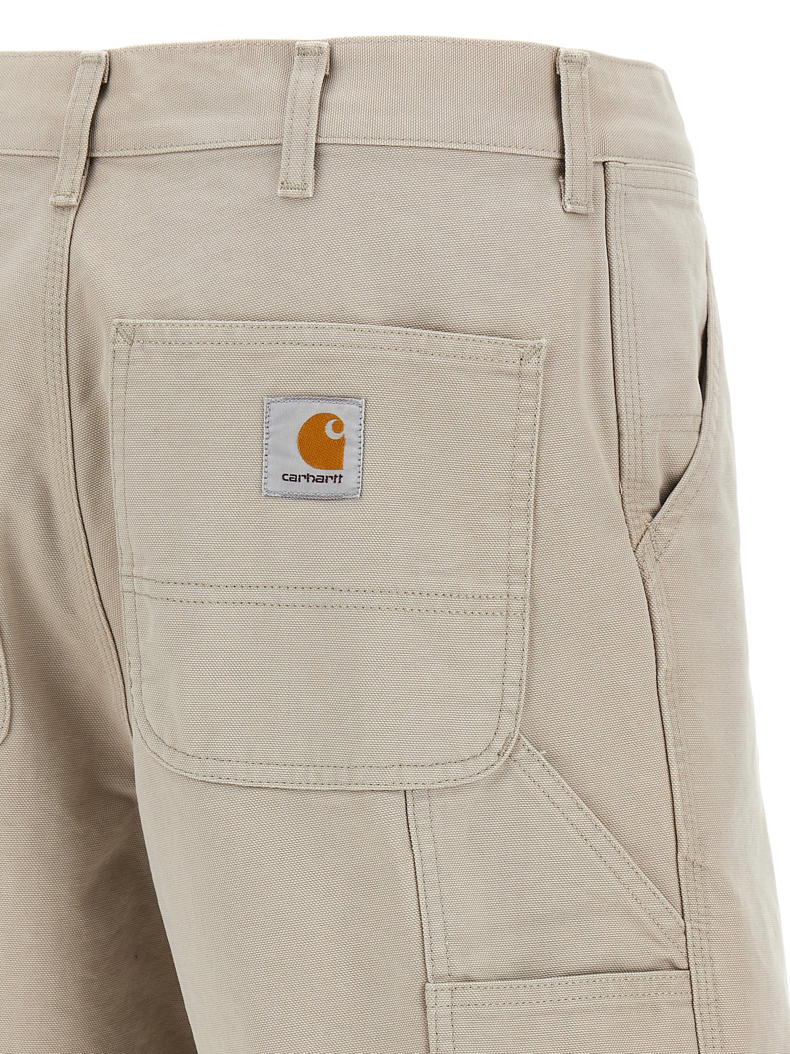 Carhartt Beige Single Knee Bermuda Shorts In Gray