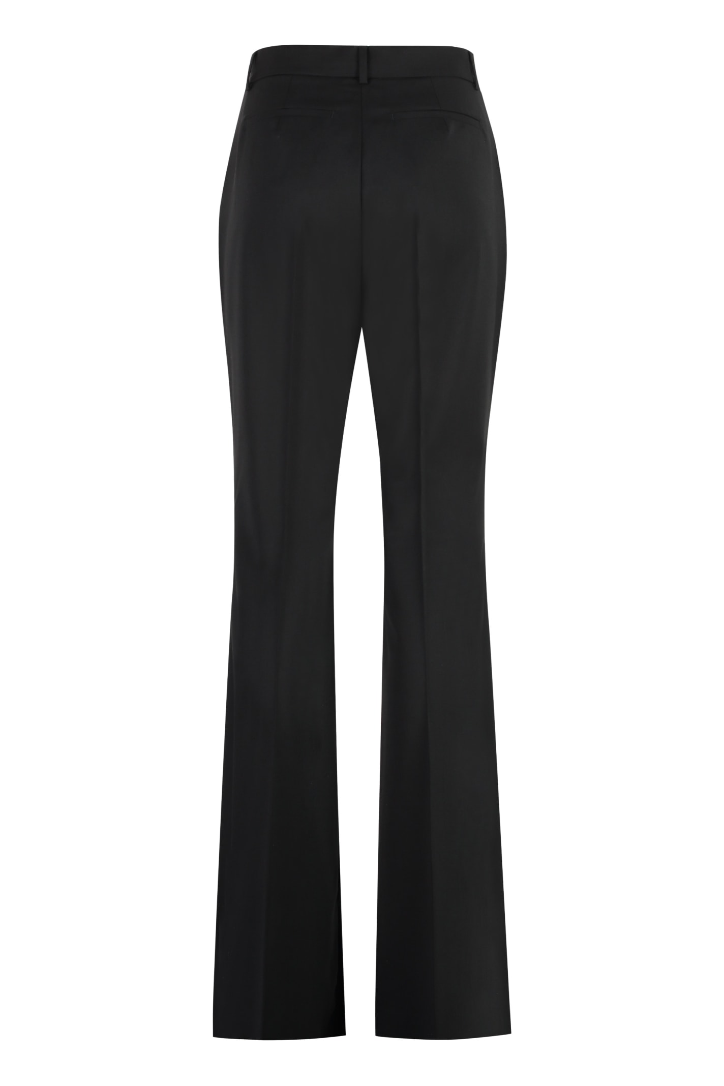 Shop Sportmax Hangar Flared Trousers In Black