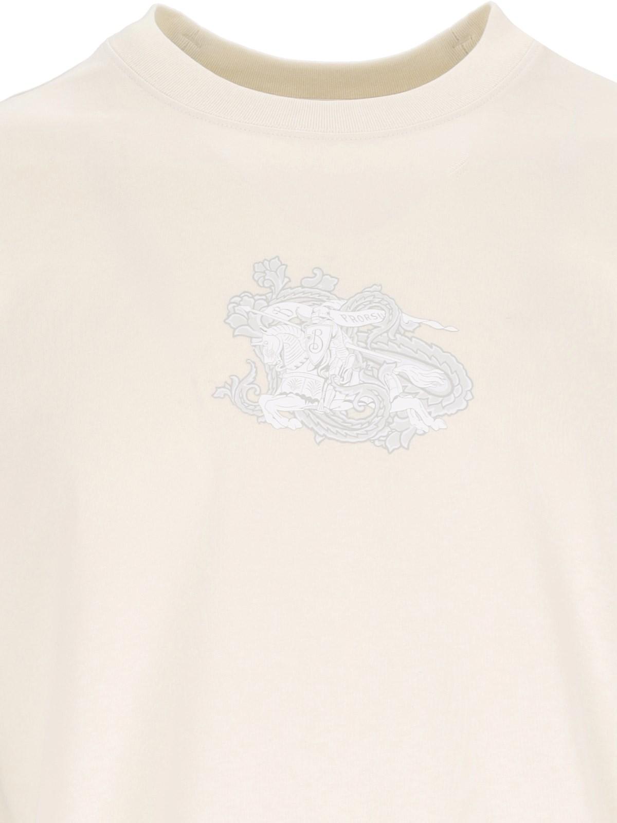 Shop Burberry Ekd T-shirt In Neutrals