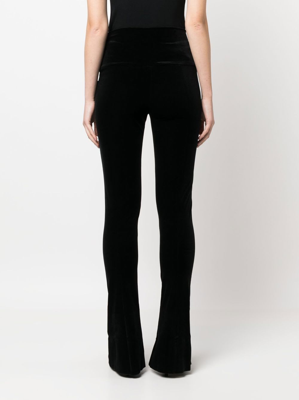 Norma Kamali Velvet Leggings In Black