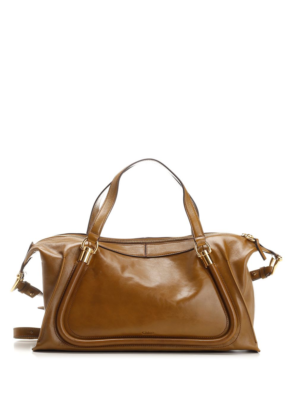 Shop Chloé Paraty Shoulder Bag In Brown