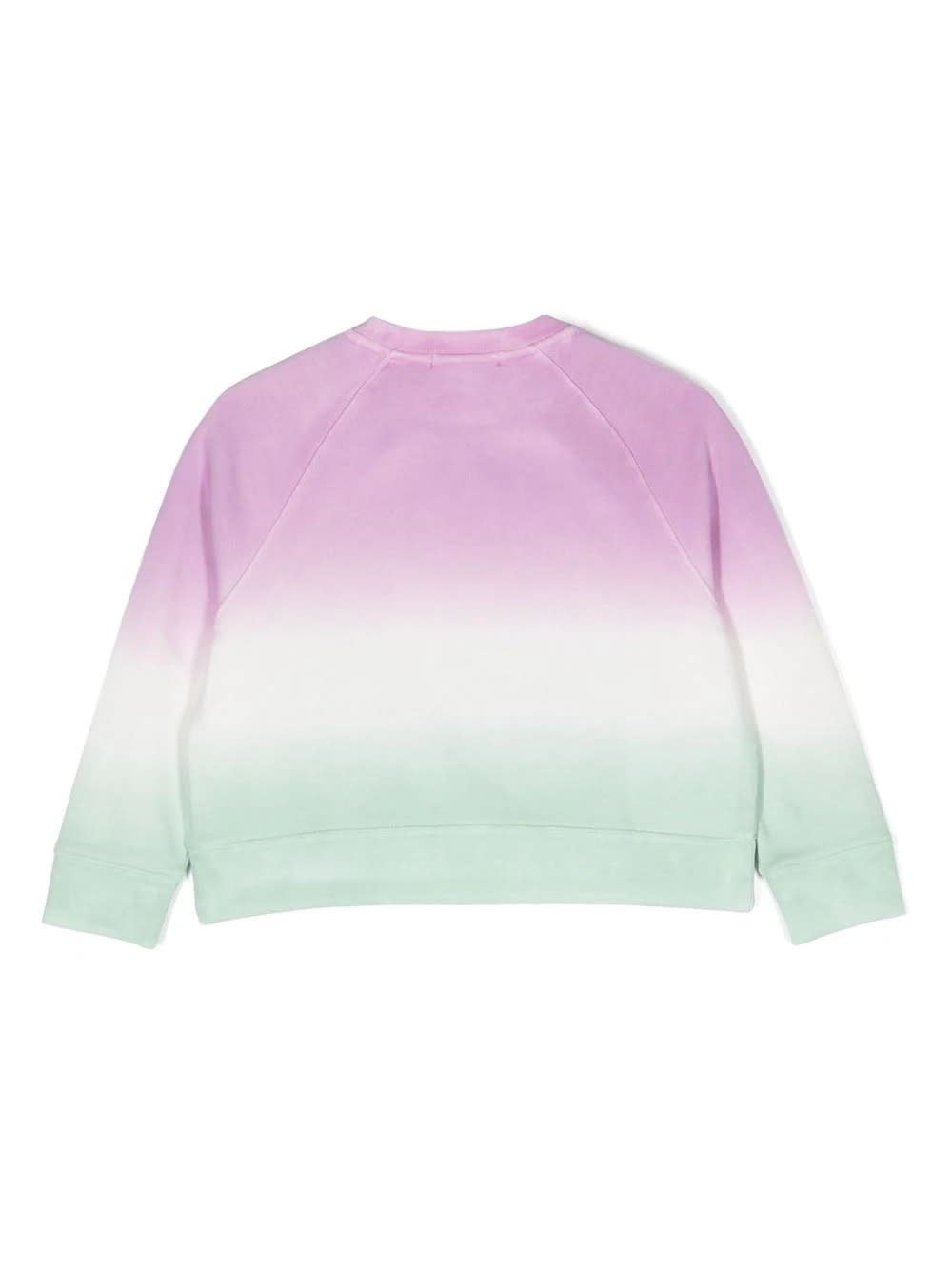 Shop Stella Mccartney Ombré Sweatshirt With Logo In Multicolour