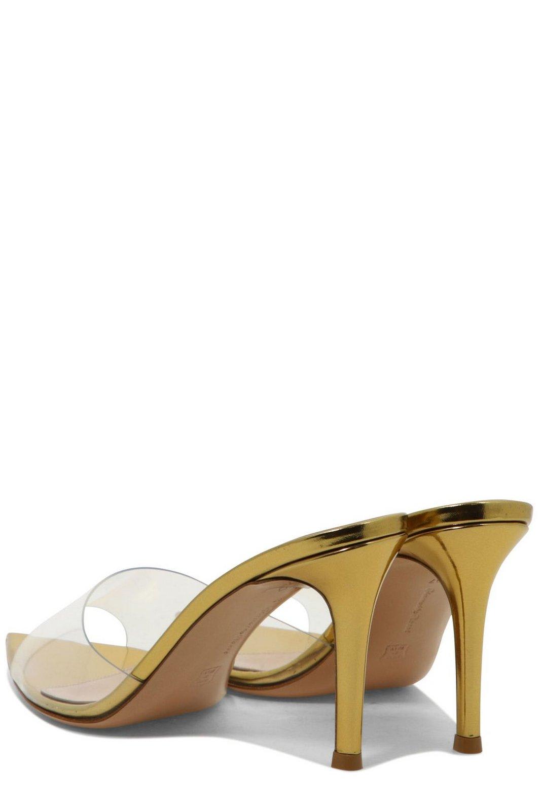 Shop Gianvito Rossi Elle Heeled Sandals In Oro