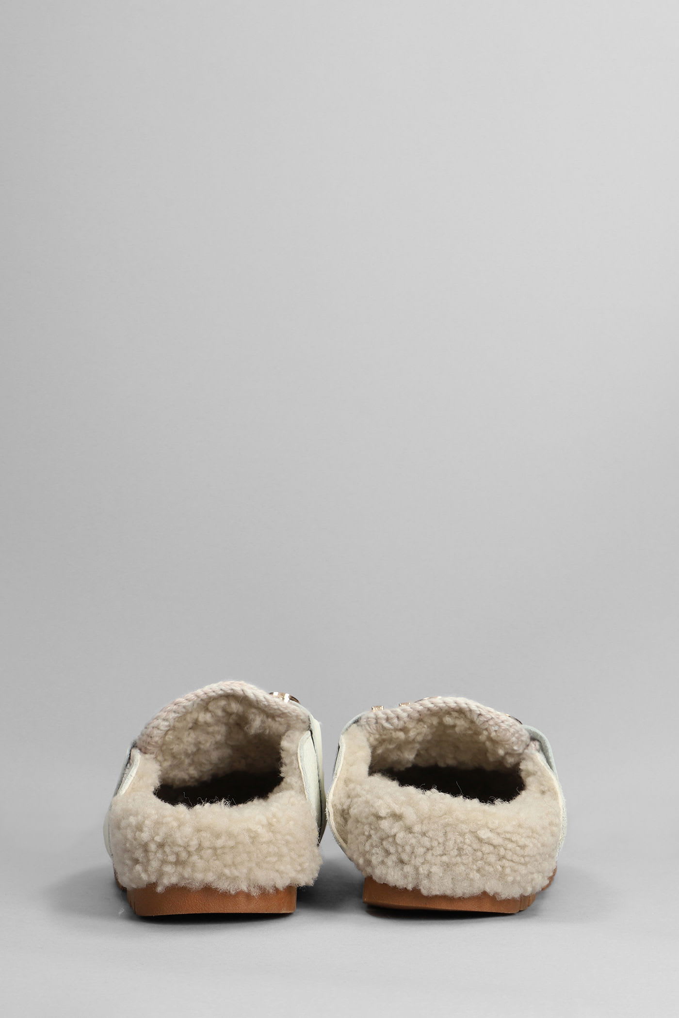 Mou Winter Bio Slide Slipper-mule In White Leather In White