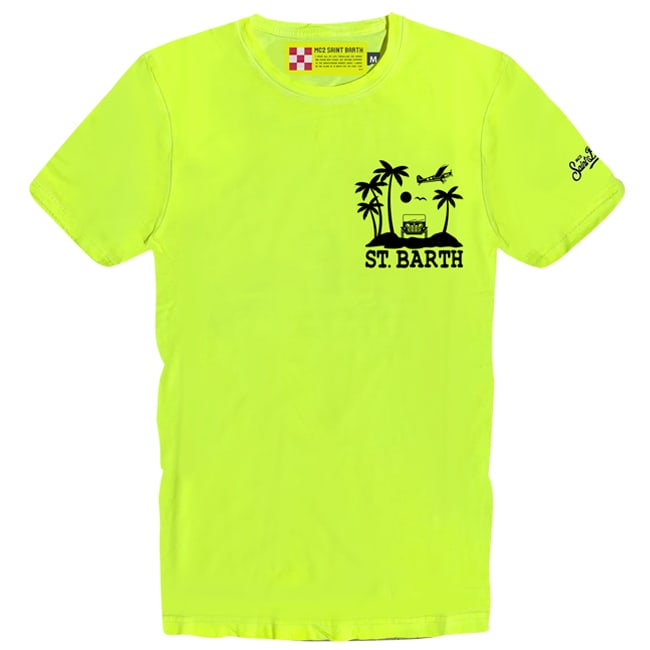 Mc2 Saint Barth St. Barth Yellow Fluo Mans T-shirt