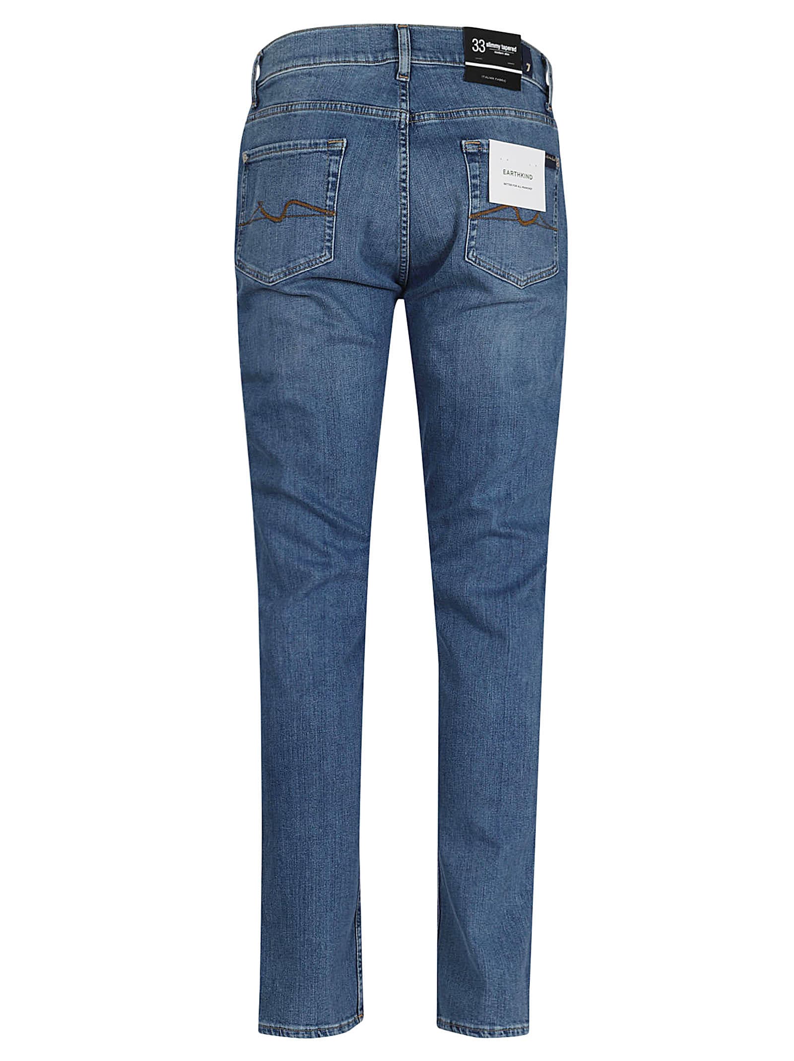 Shop 7 For All Mankind Slimmy Tapered Strtekpagup In Light Blue