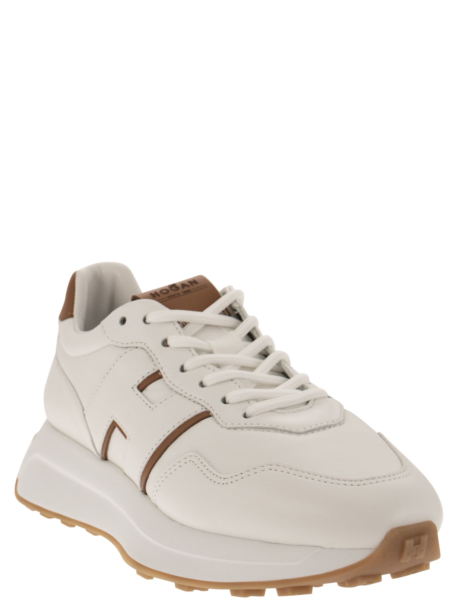 Shop Hogan H641 - Leather Trainers In White