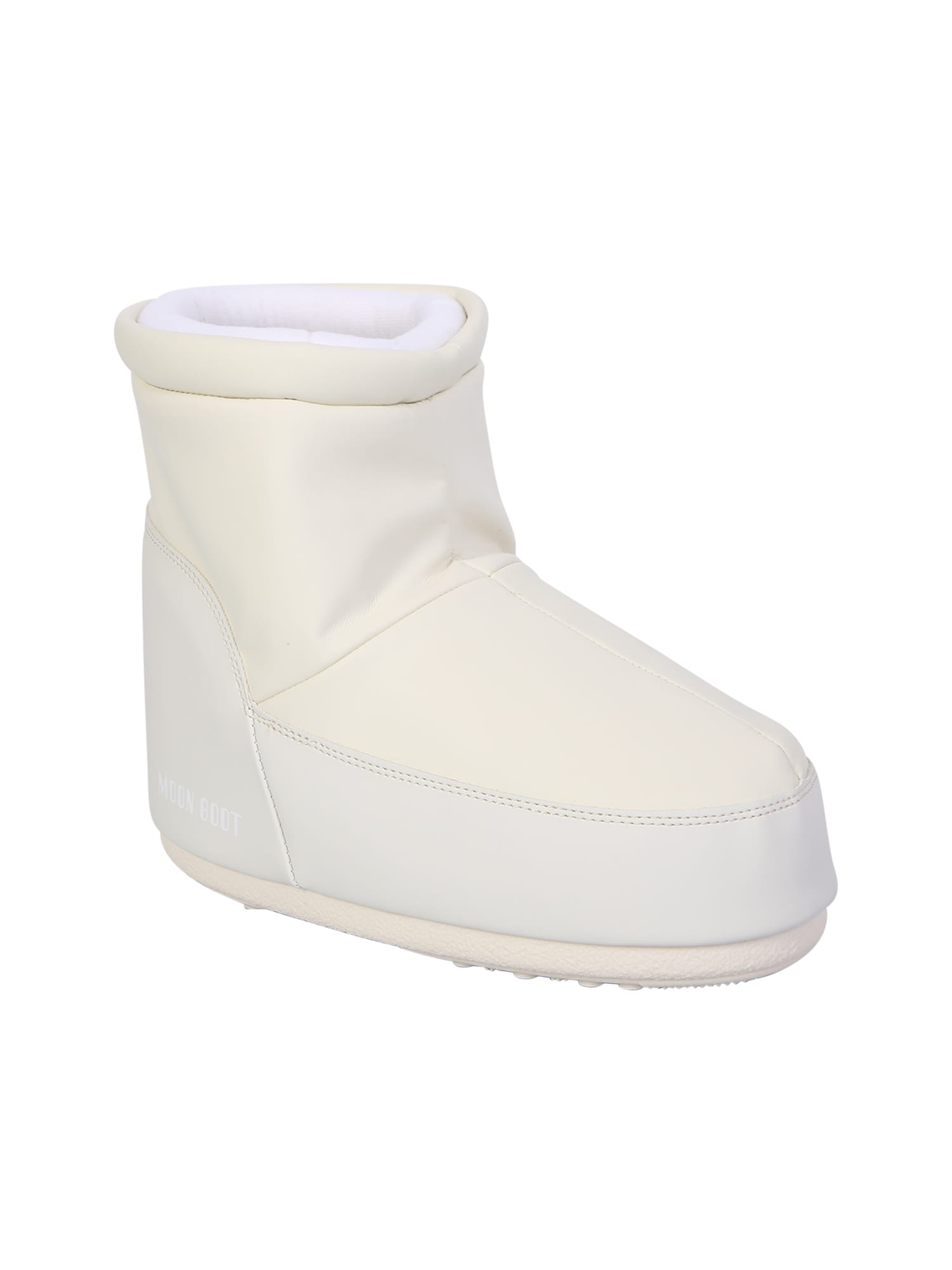 Shop Moon Boot Cream Icon Low Ankle Boots In White