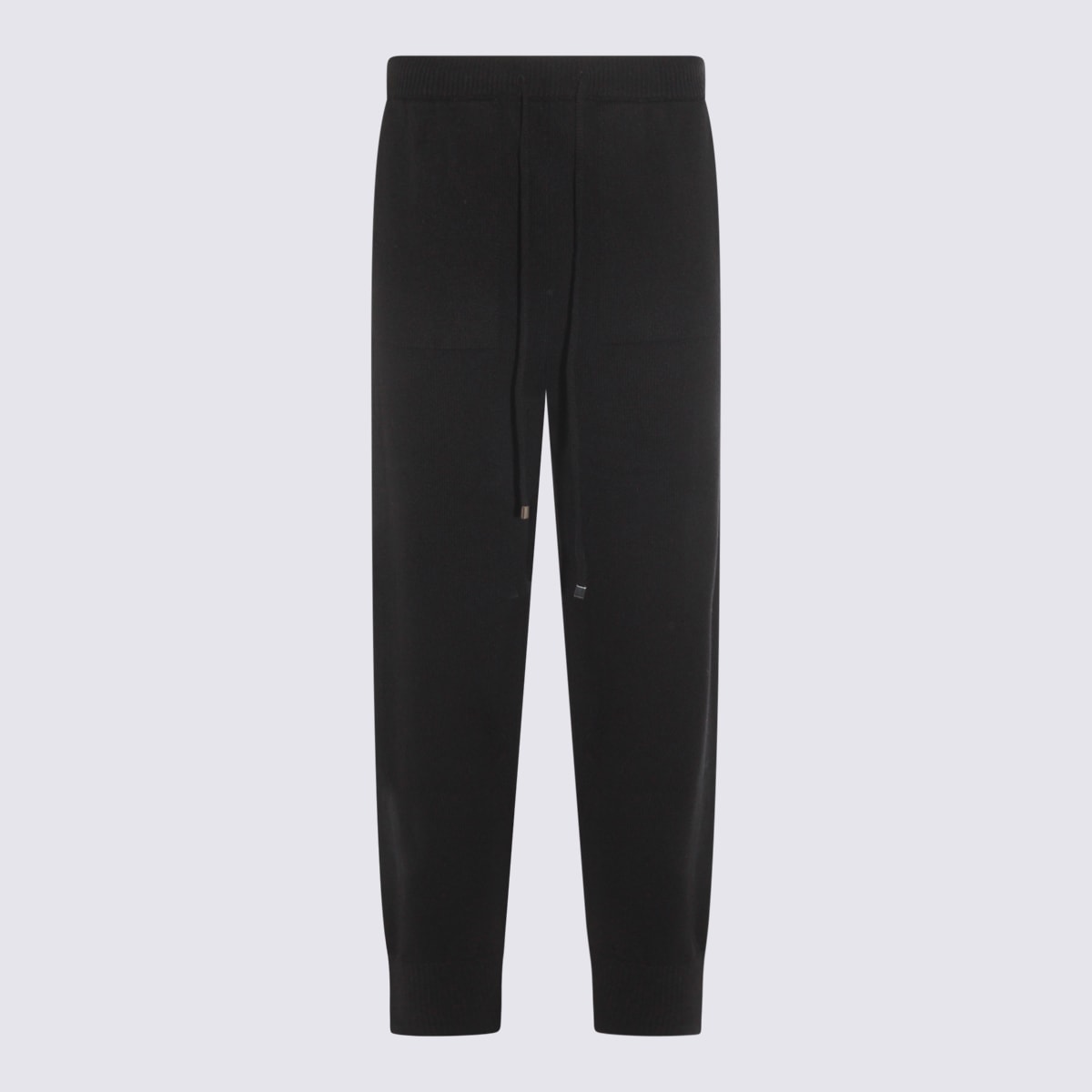 Antonelli Tie-up Knitted Track Pants In Black