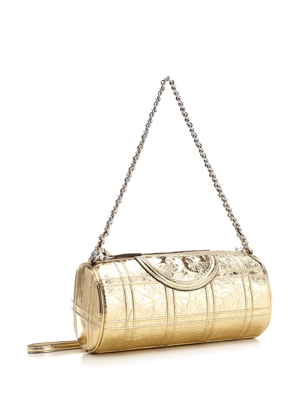 Shop Tory Burch Fleming Soft Shoulder Bag In Golden