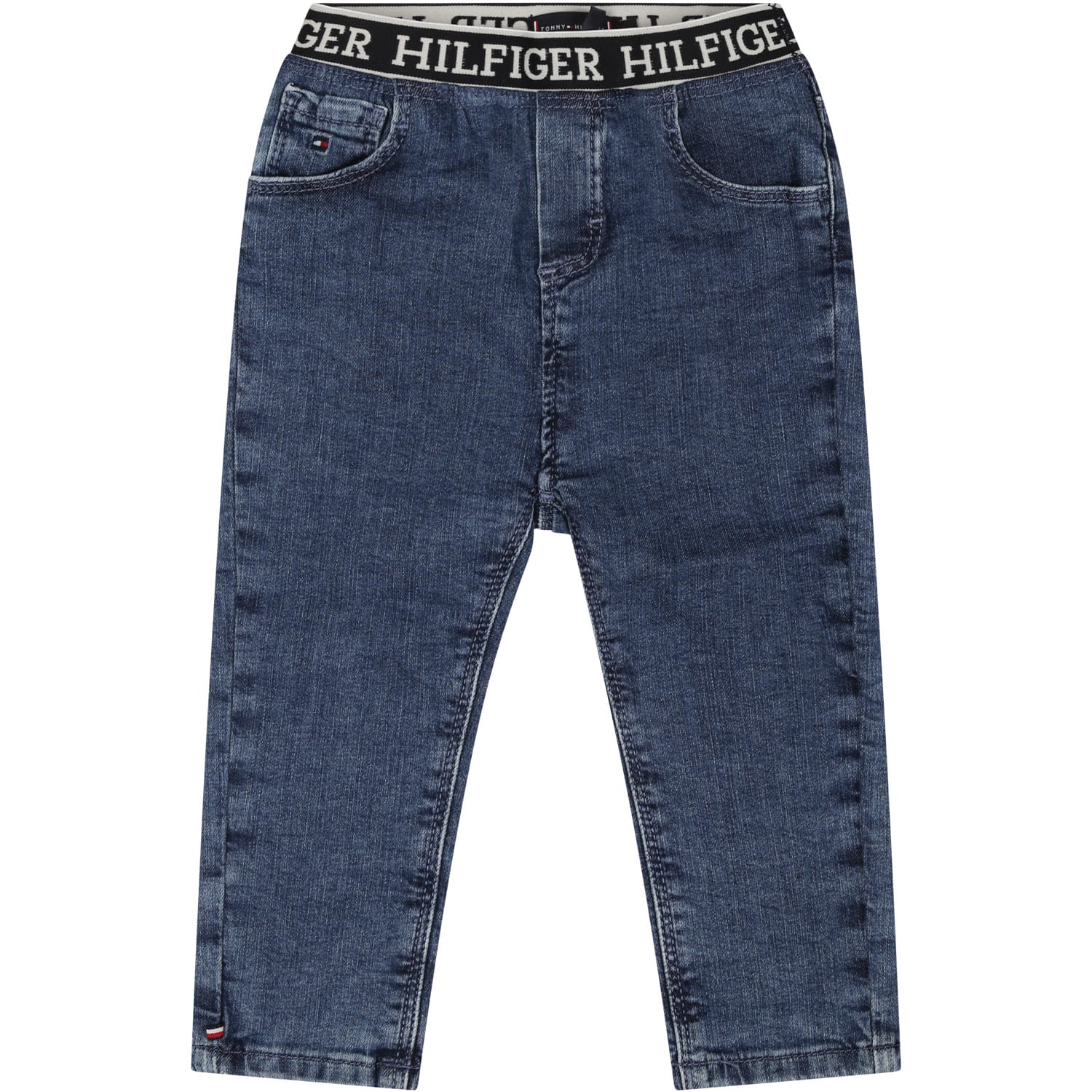 Shop Tommy Hilfiger Denim Jeans For Babies With Logo