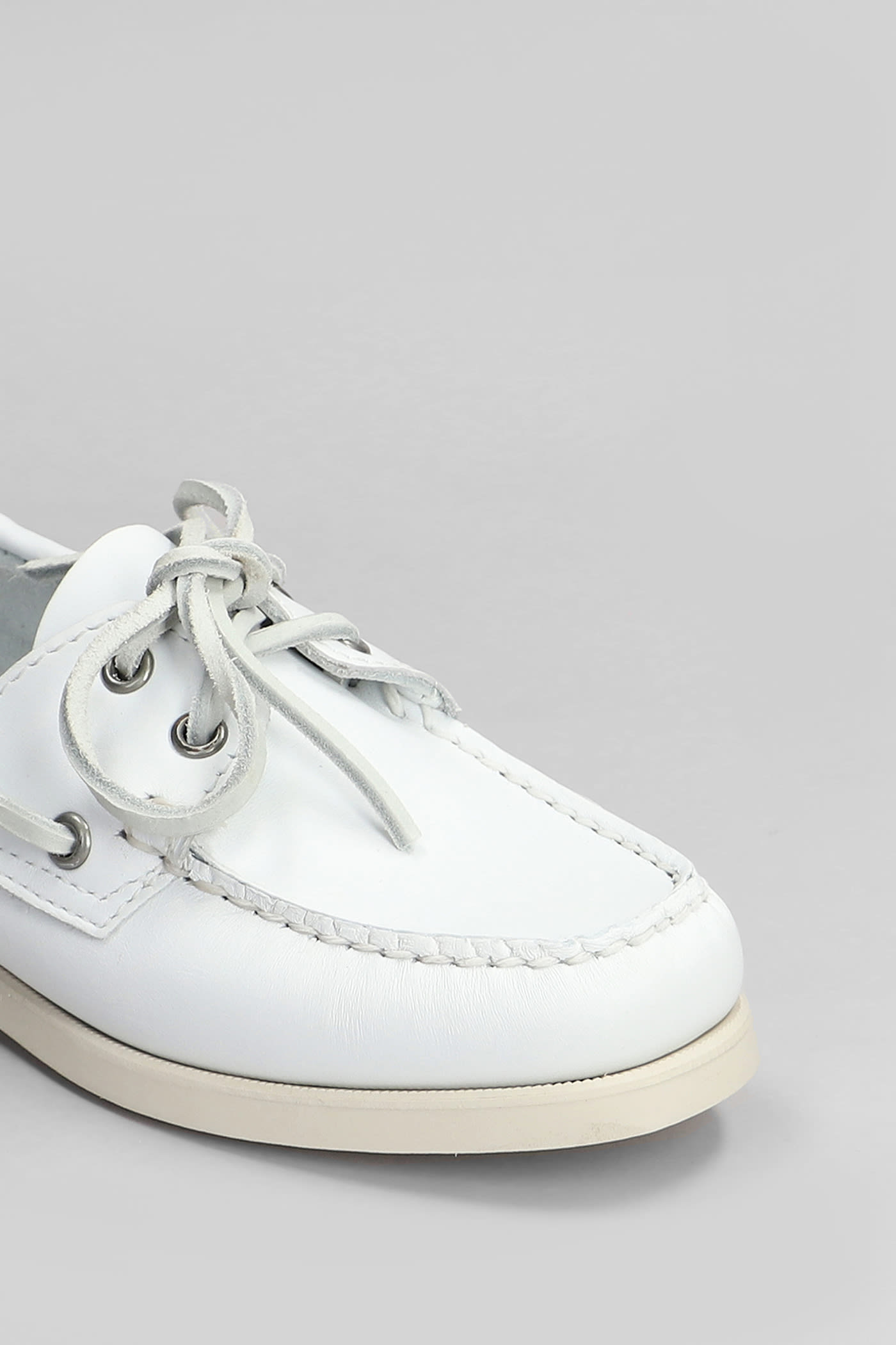 Sebago Slip-on Shoes With Rubber Sole And Metal Eyelets
