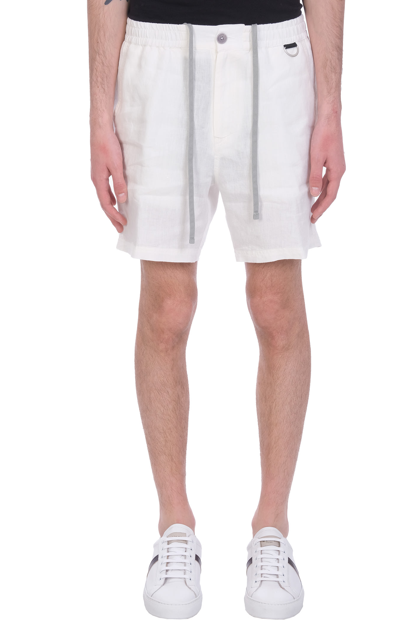 Low Brand Taylor Shorts In White Linen