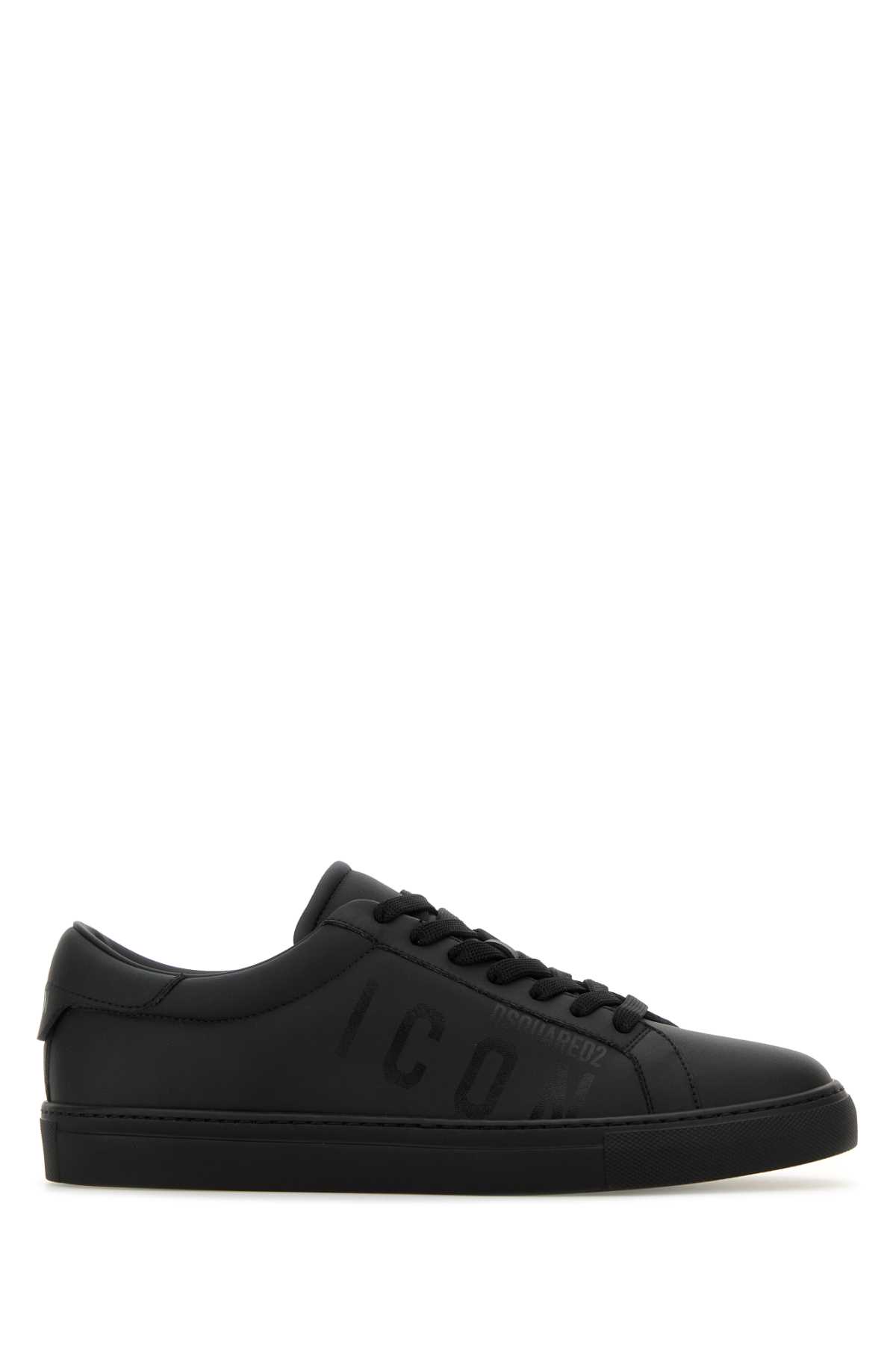 Black Leather Cassetta Sneakers