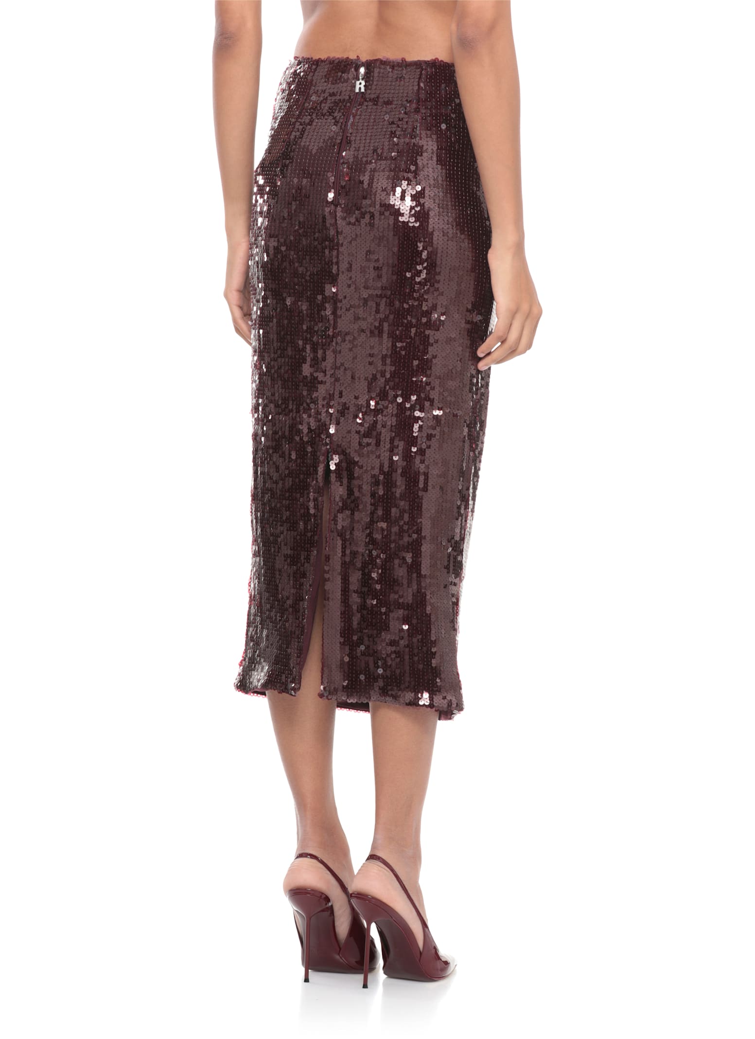 Rotate Birger Christensen Paillettes Skirt In Red
