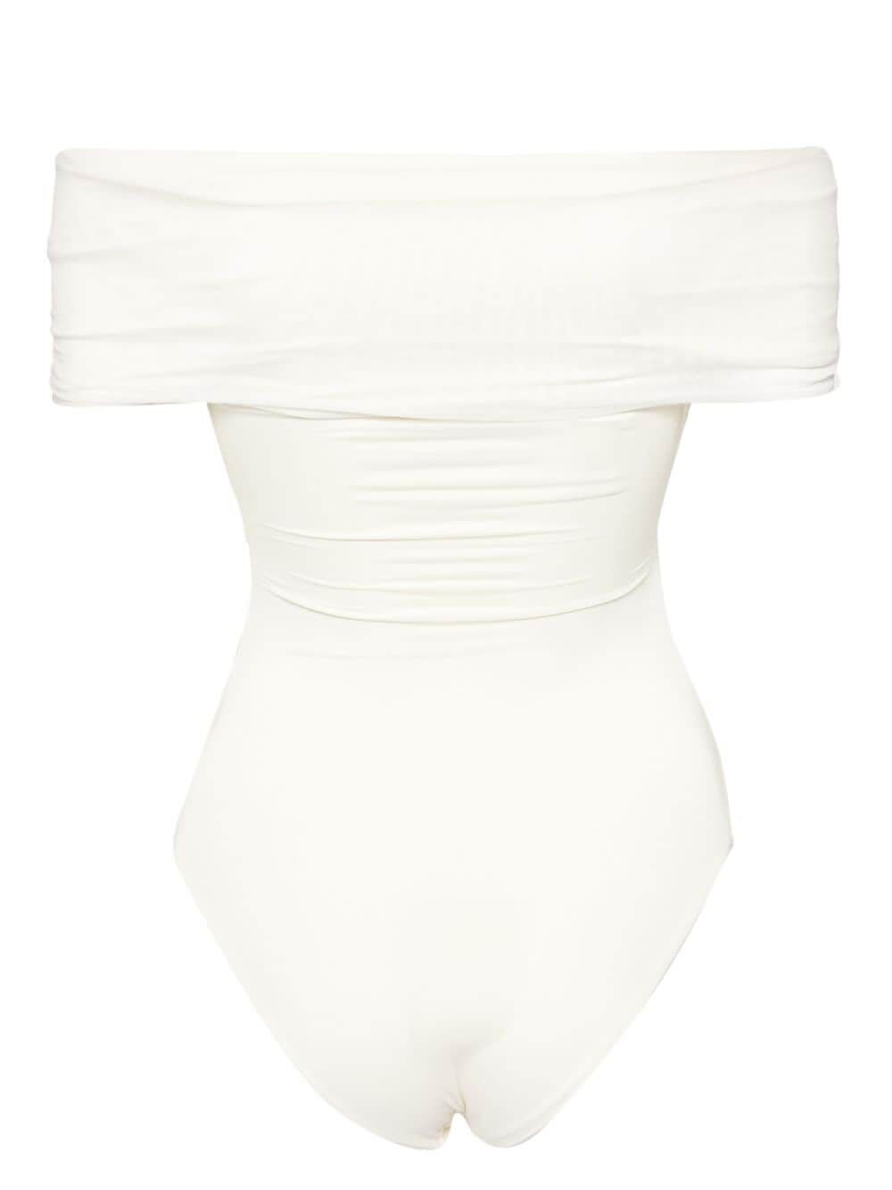 Shop Gentry Portofino Swimsuit In Ivory