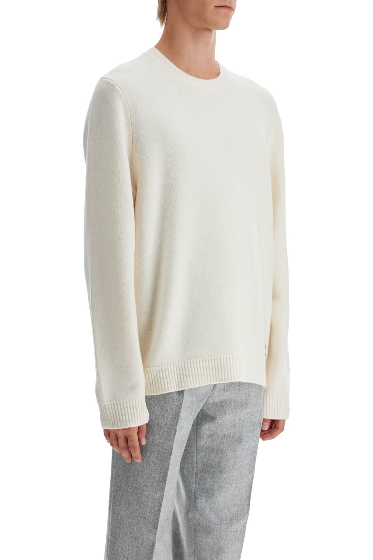 Apc Compact Wool Edward Pullover Sweater In Nude
