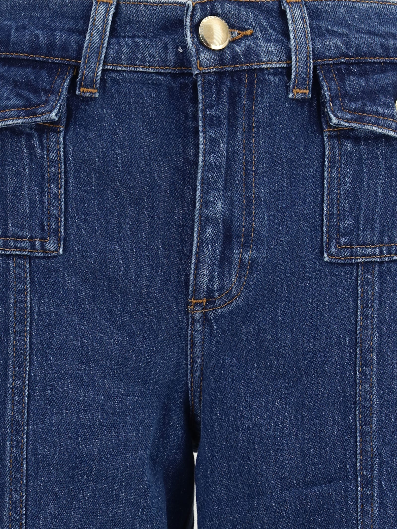 7 For All Mankind High Rise Lotta Flared Leg Jeans In Artifact In Blue