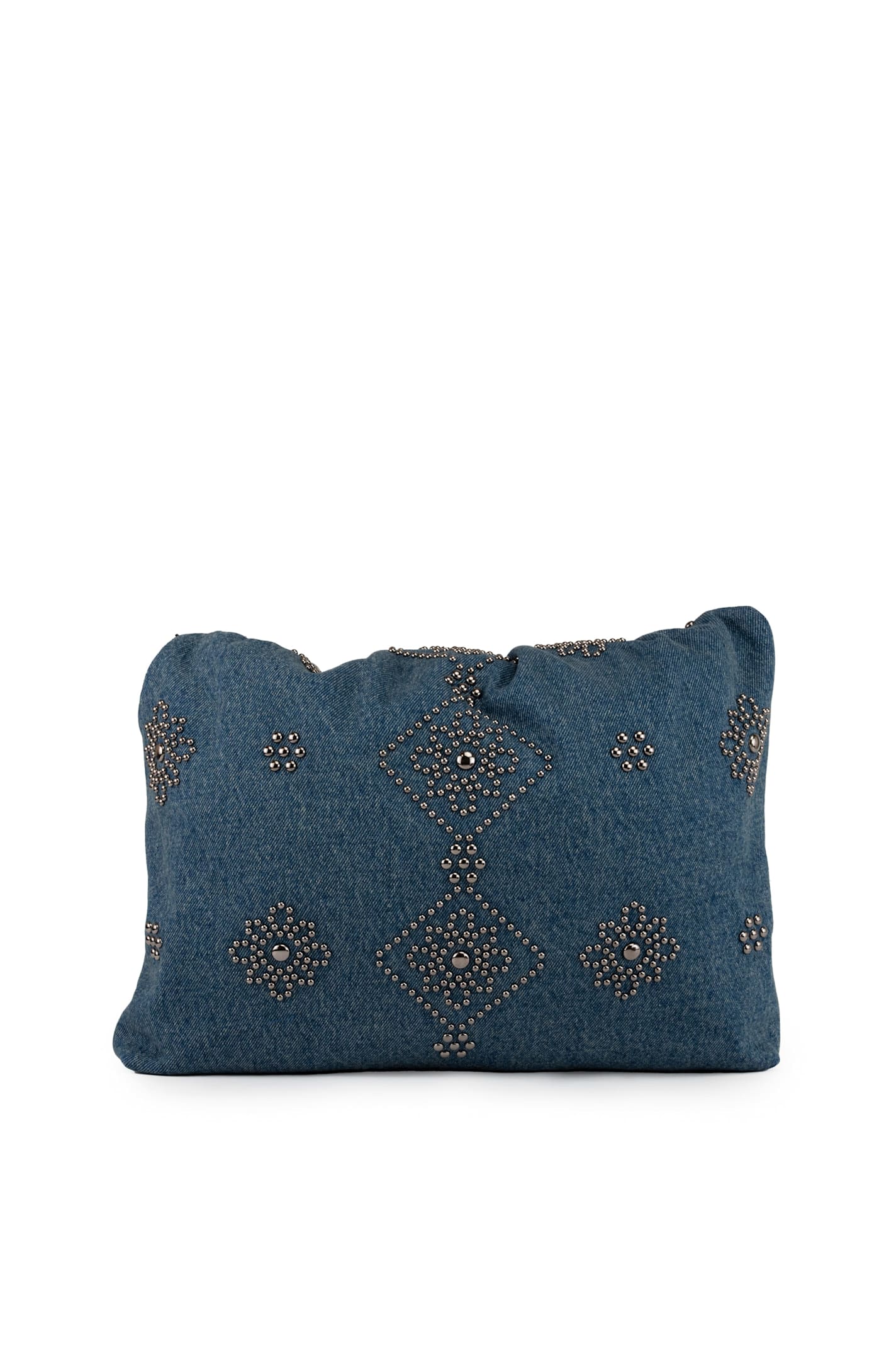 Shop Weekend Max Mara Pasticcino Vanezza Bag In Denim And Studs In Blue