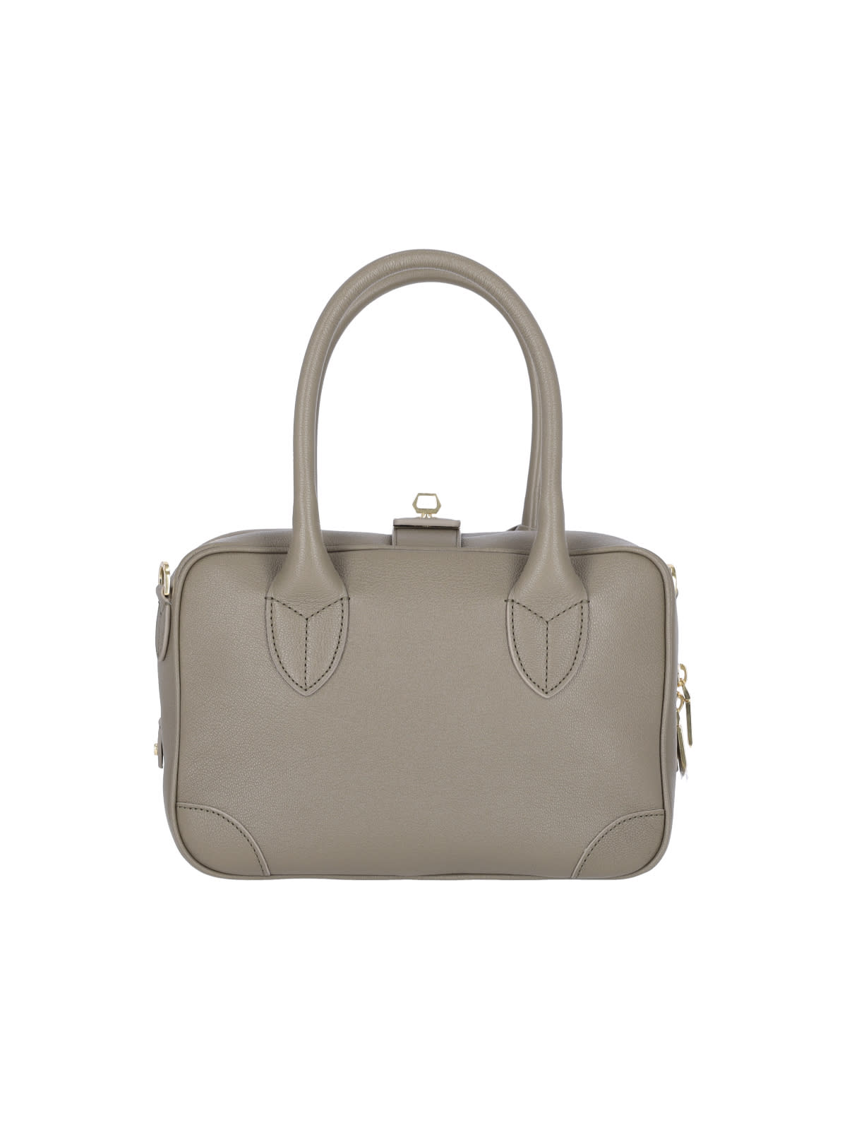 Golden Goose Logo Handbag In Gray
