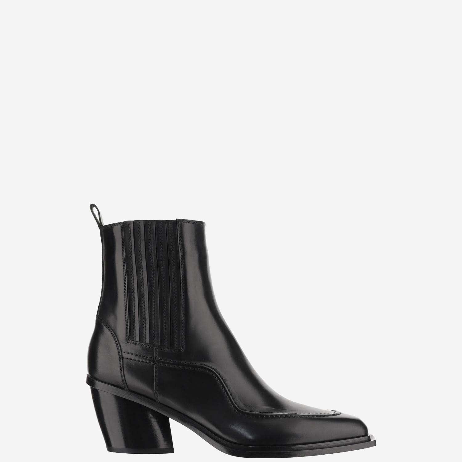 Shop Sartore Leather Boots In Black