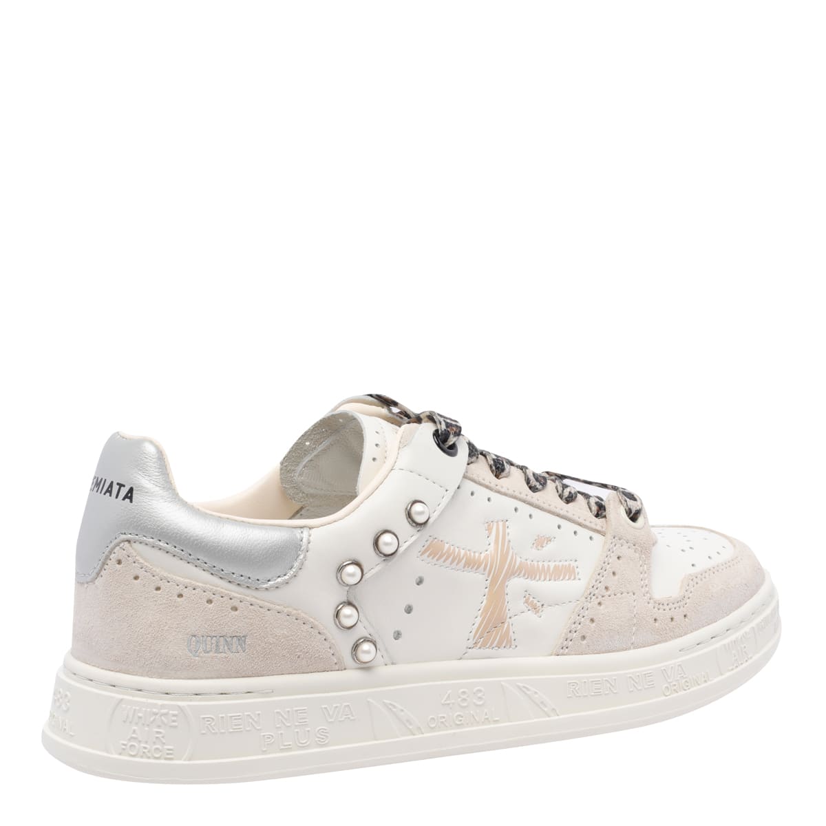 Shop Premiata Quinnd Sneakers In Beige