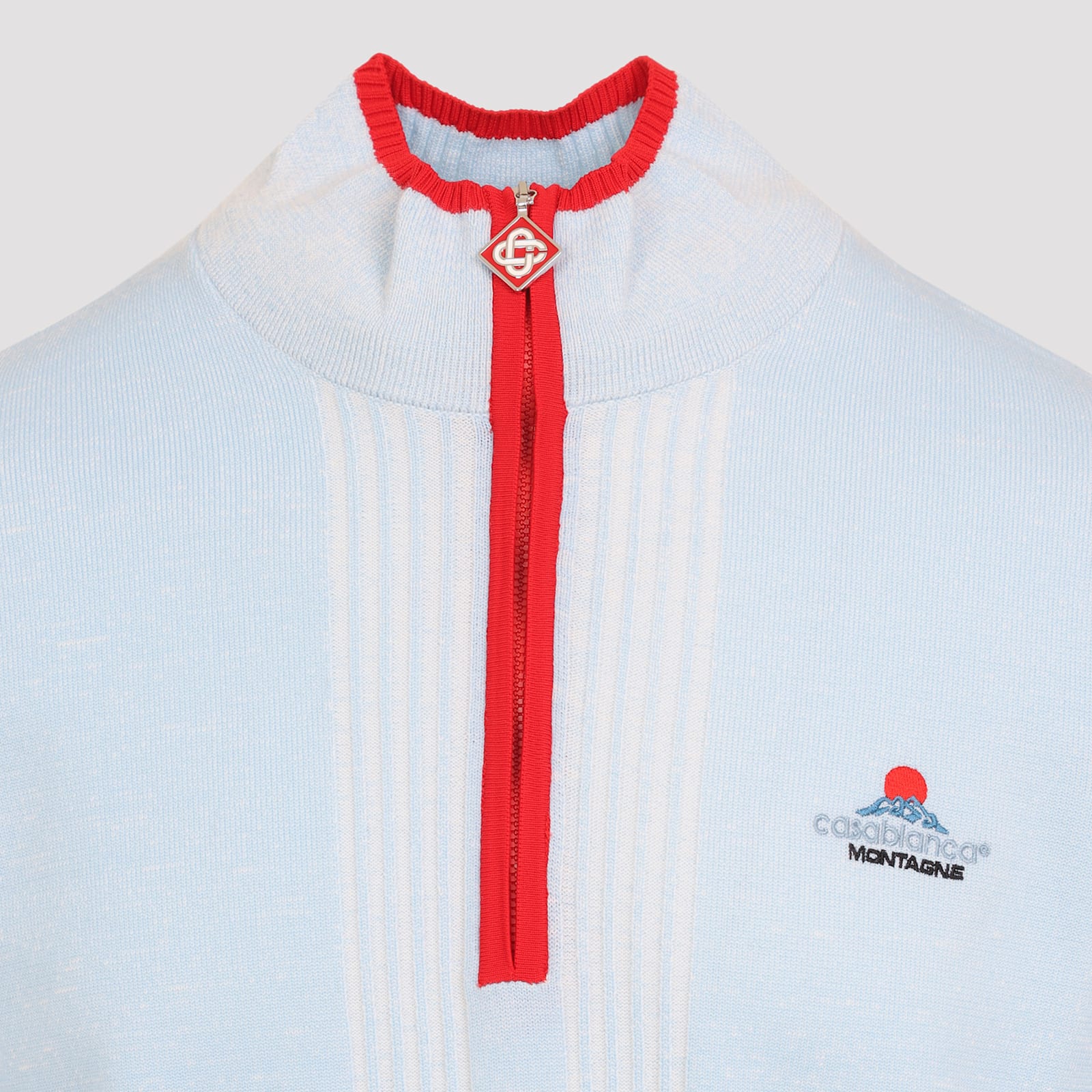 Casablanca Knit Base Layer Pullover Men In Blue