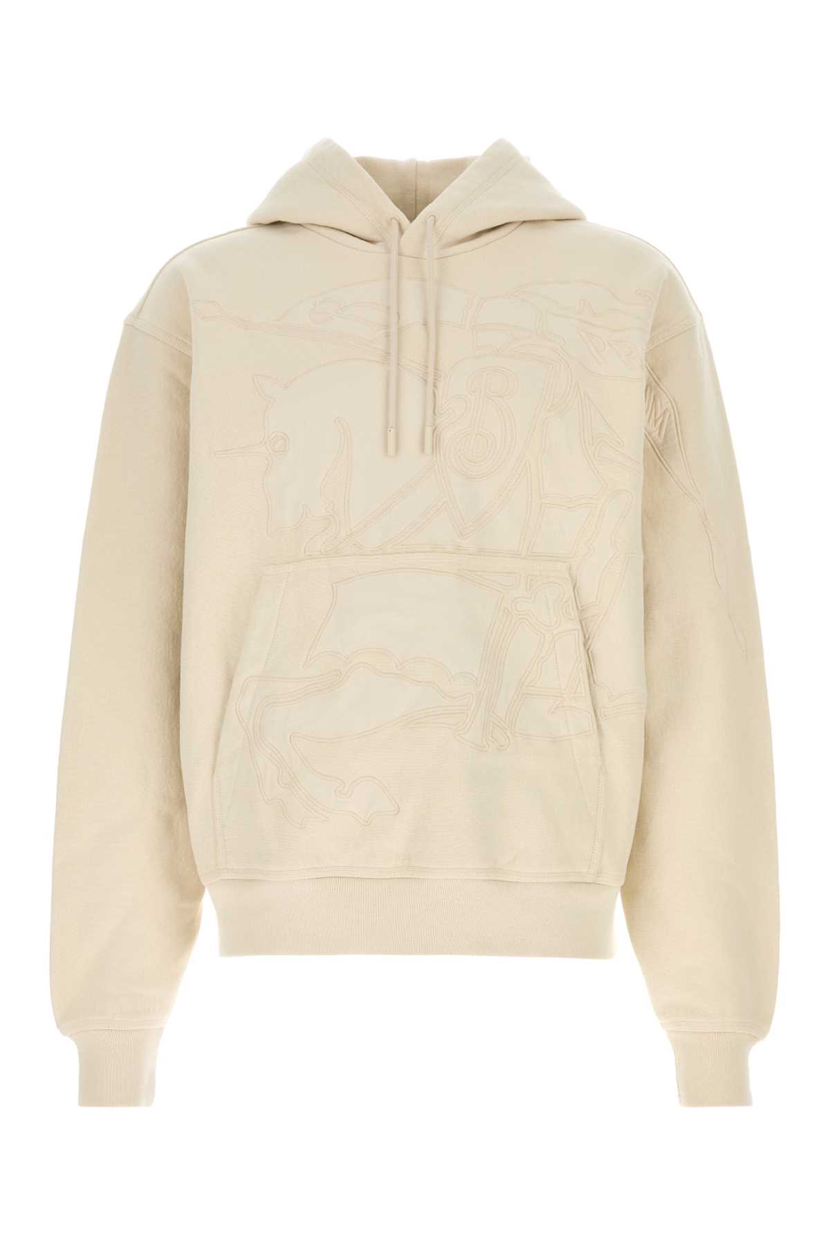 Shop Burberry Sand Cotton Blend Sweatshirt In Tundra