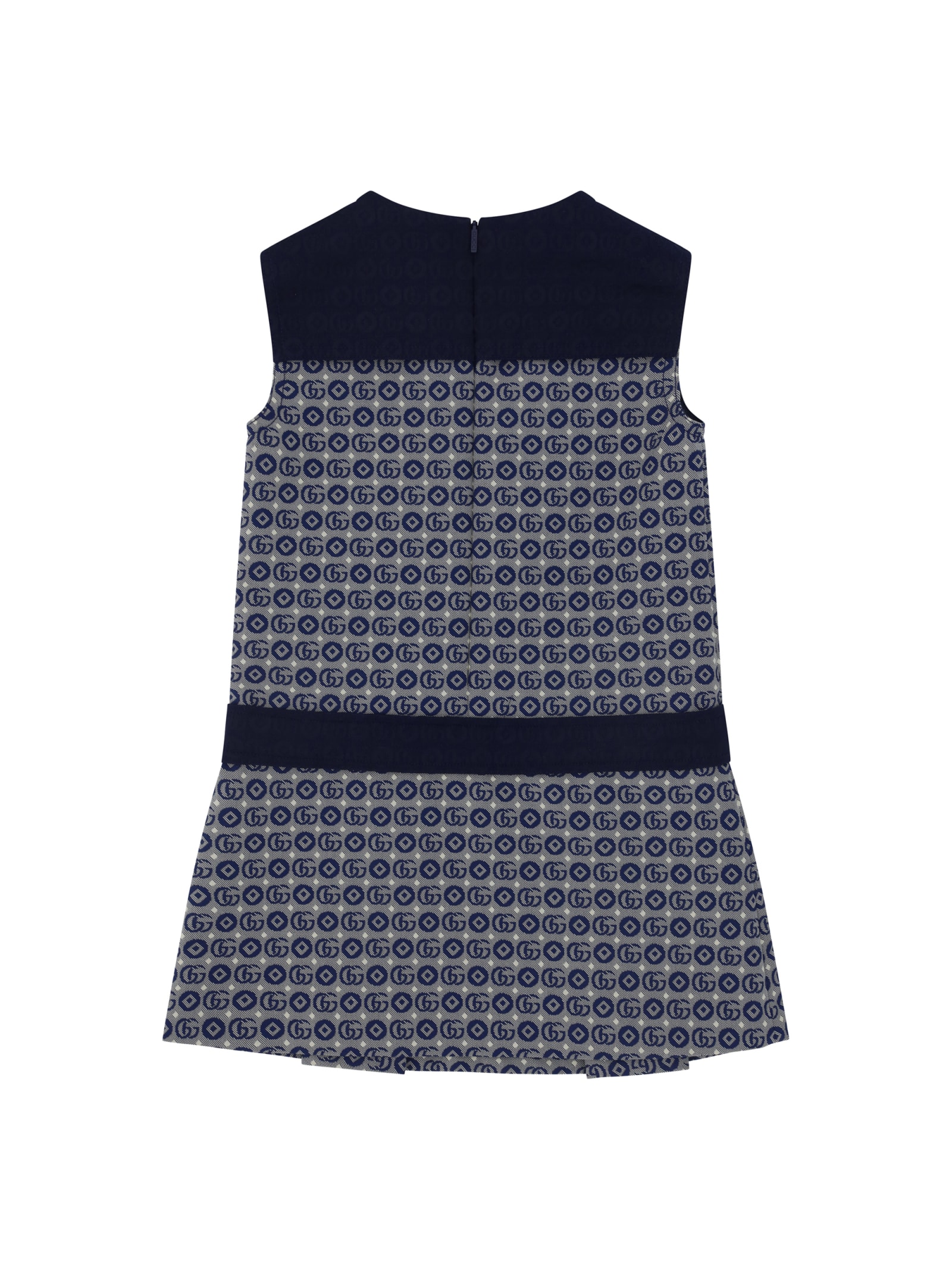 Shop Gucci Dress For Girl In Navy