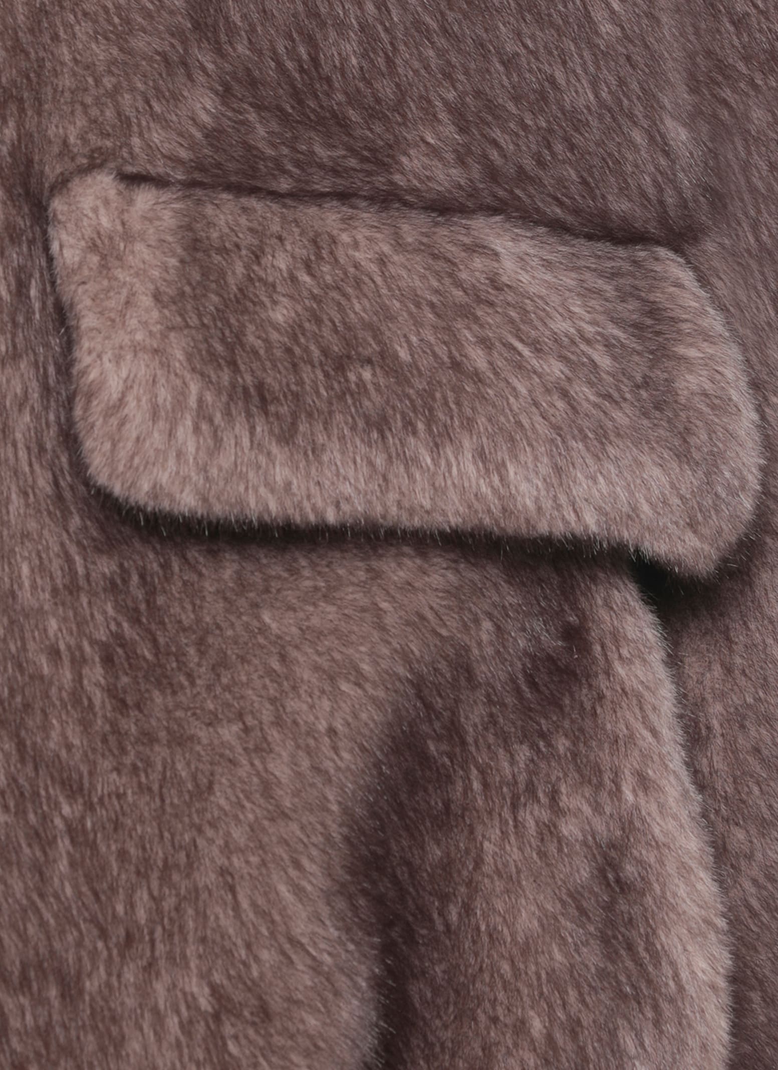 Betta Corradi Faux Fur Coat In Brown