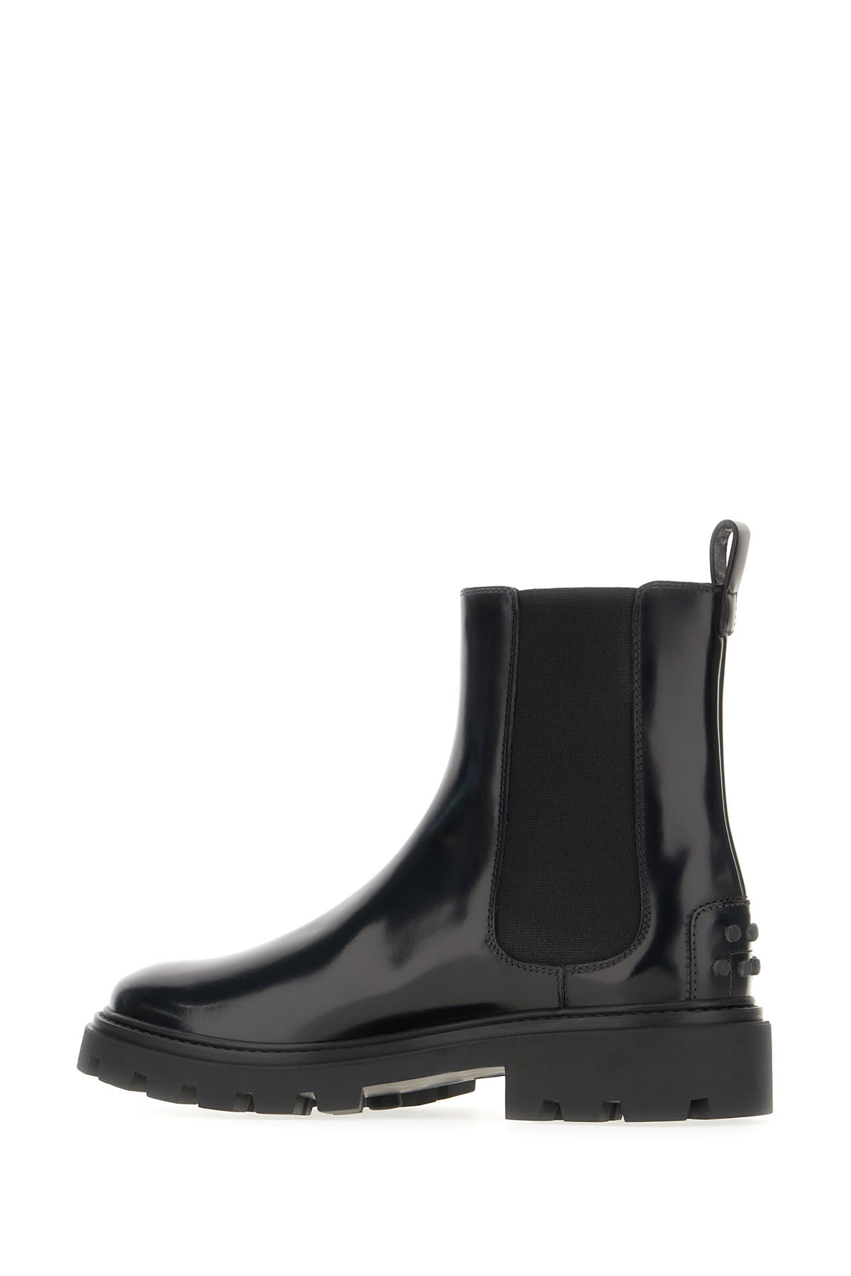 Shop Tod's Black Leather Ankle Boots