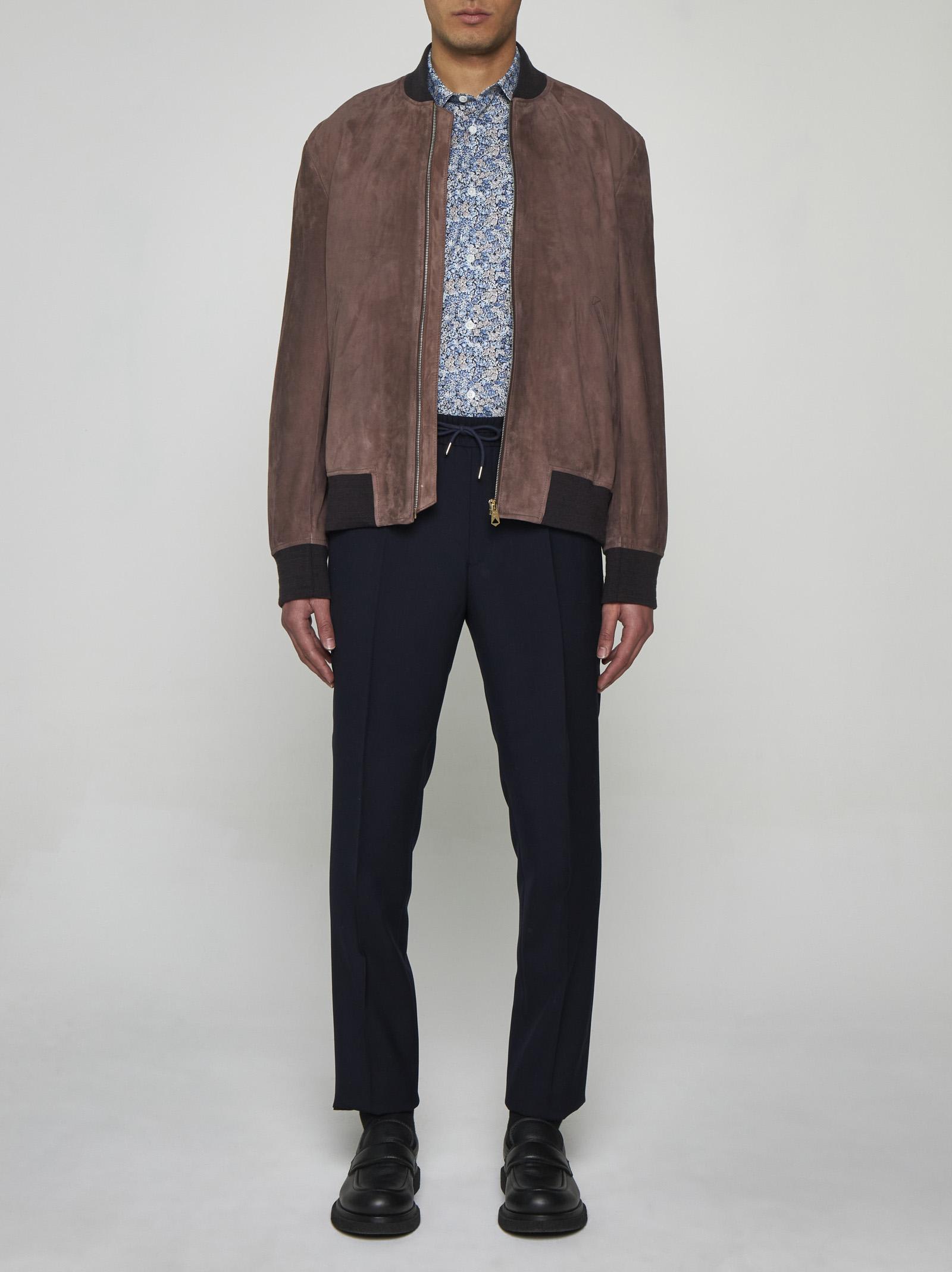 Shop Paul Smith Suede Bomber Jacket