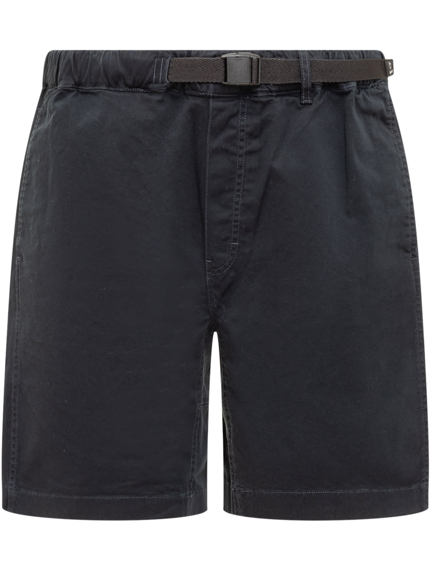 Woolrich Belted Bermuda Shorts In Melton Blue