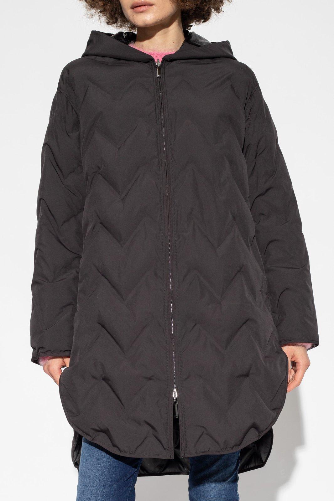 Shop Giorgio Armani Reversible Coat  In Black