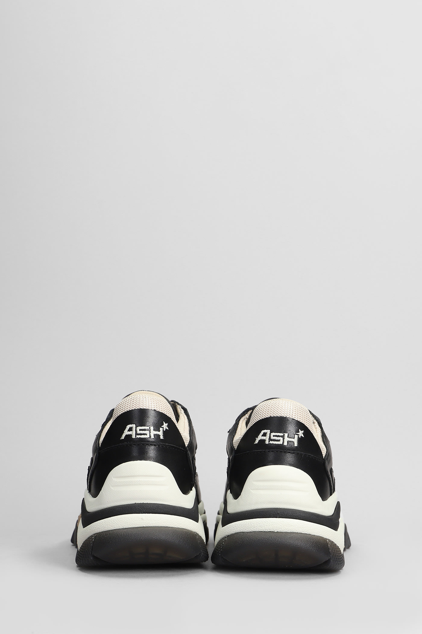 Shop Ash Addict Sneakers In Black Leather And Fabric