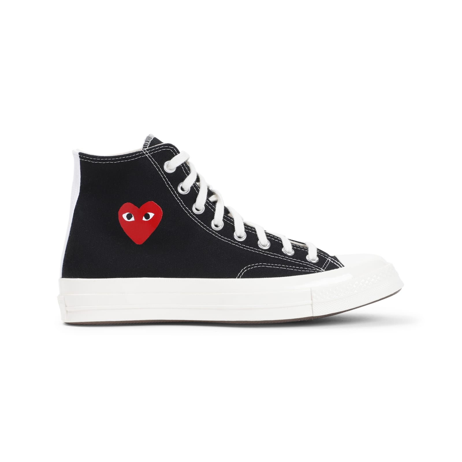 Comme Des Garçons Play Play Converse Cotton High Sneakers In Black