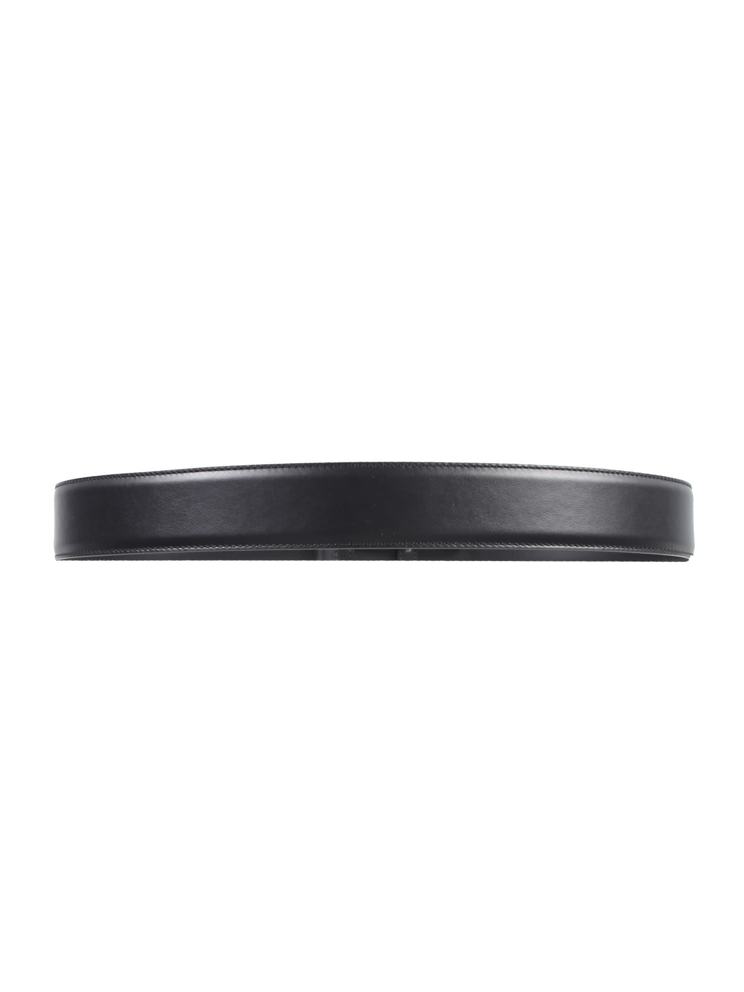 Versace Medusa Head Gold-toned Buckle Leather Belt In Nero