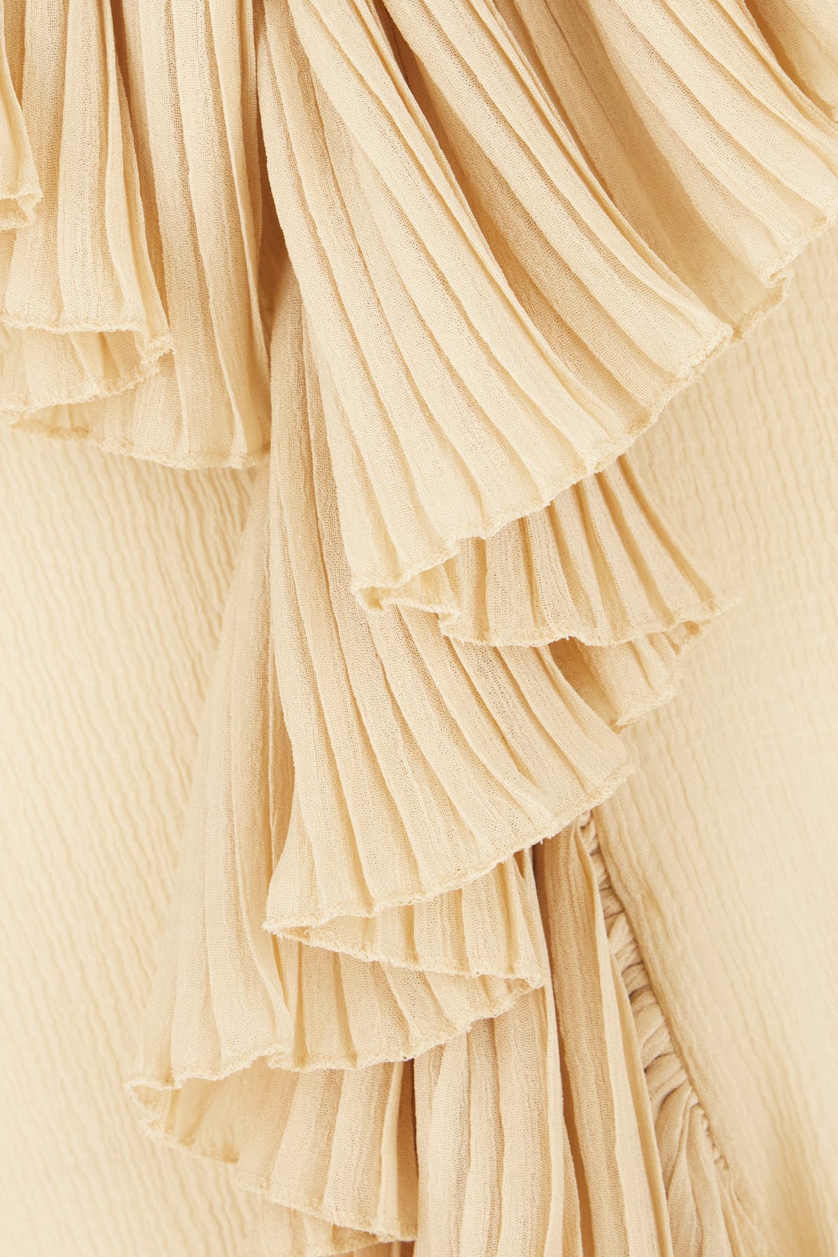 Shop Saint Laurent Beige Silk Blouse In Beige Vintage