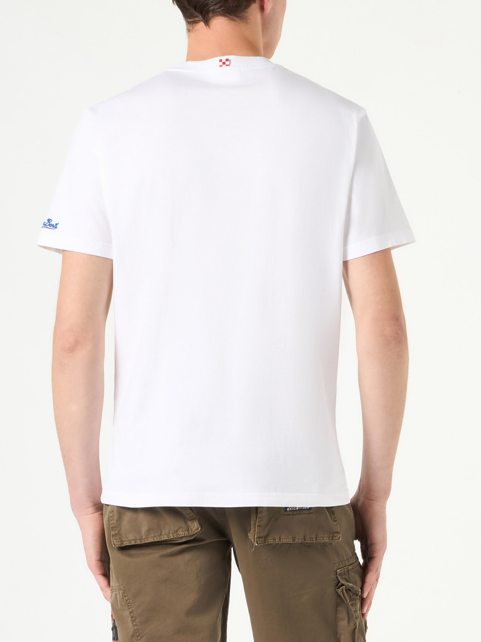 MC2 SAINT BARTH MAN COTTON T-SHIRT WITH ESTATHÉ PRINT ESTATHE® SPECIAL EDITION