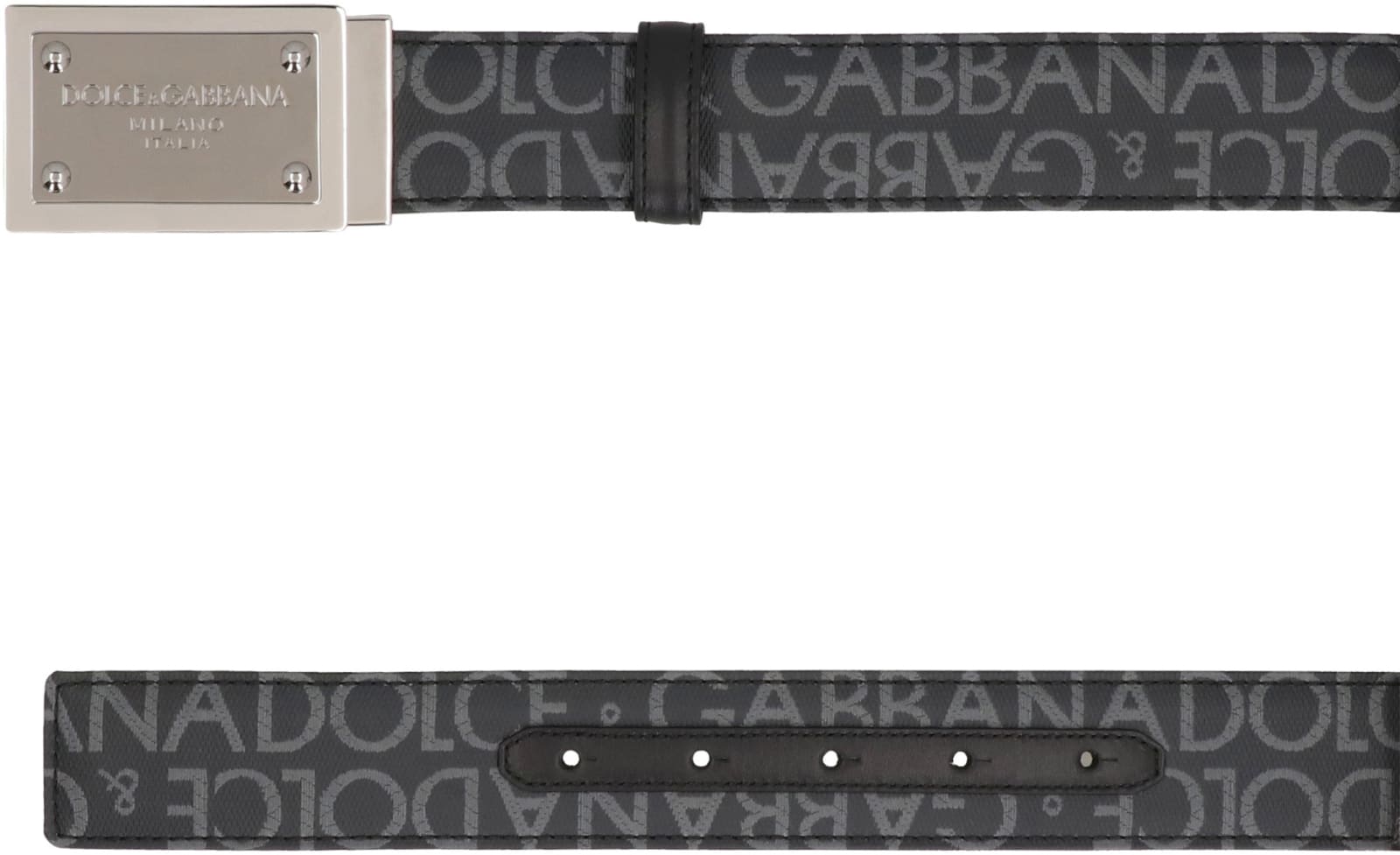 Shop Dolce & Gabbana Logo Reversible Belt In Nero