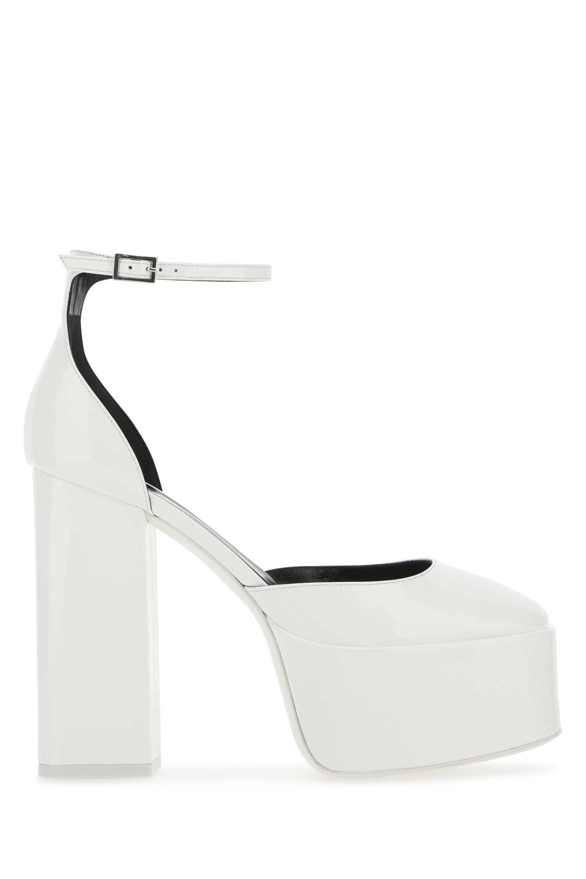 White Leather Dalilah Pumps