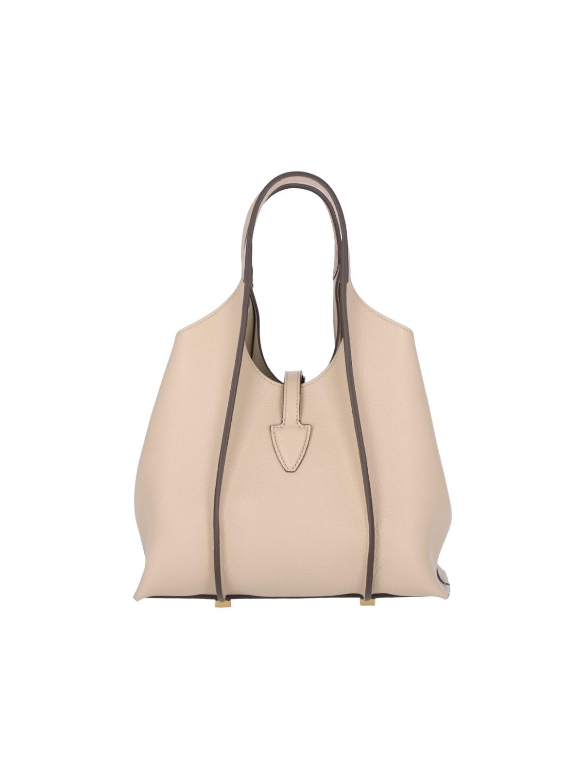 Shop Tod's Mini Tote Bag T-timeless In Beige