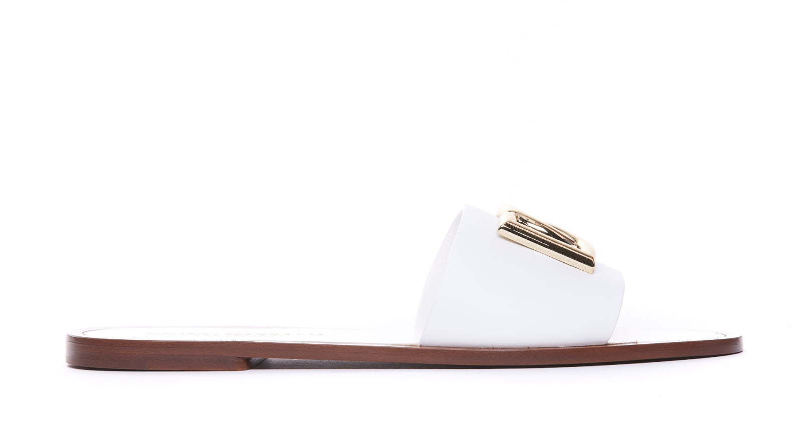 Shop Dolce & Gabbana Dg Logo Slides In White