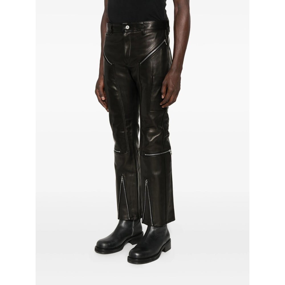 Rick Owens Leather Pant In Black