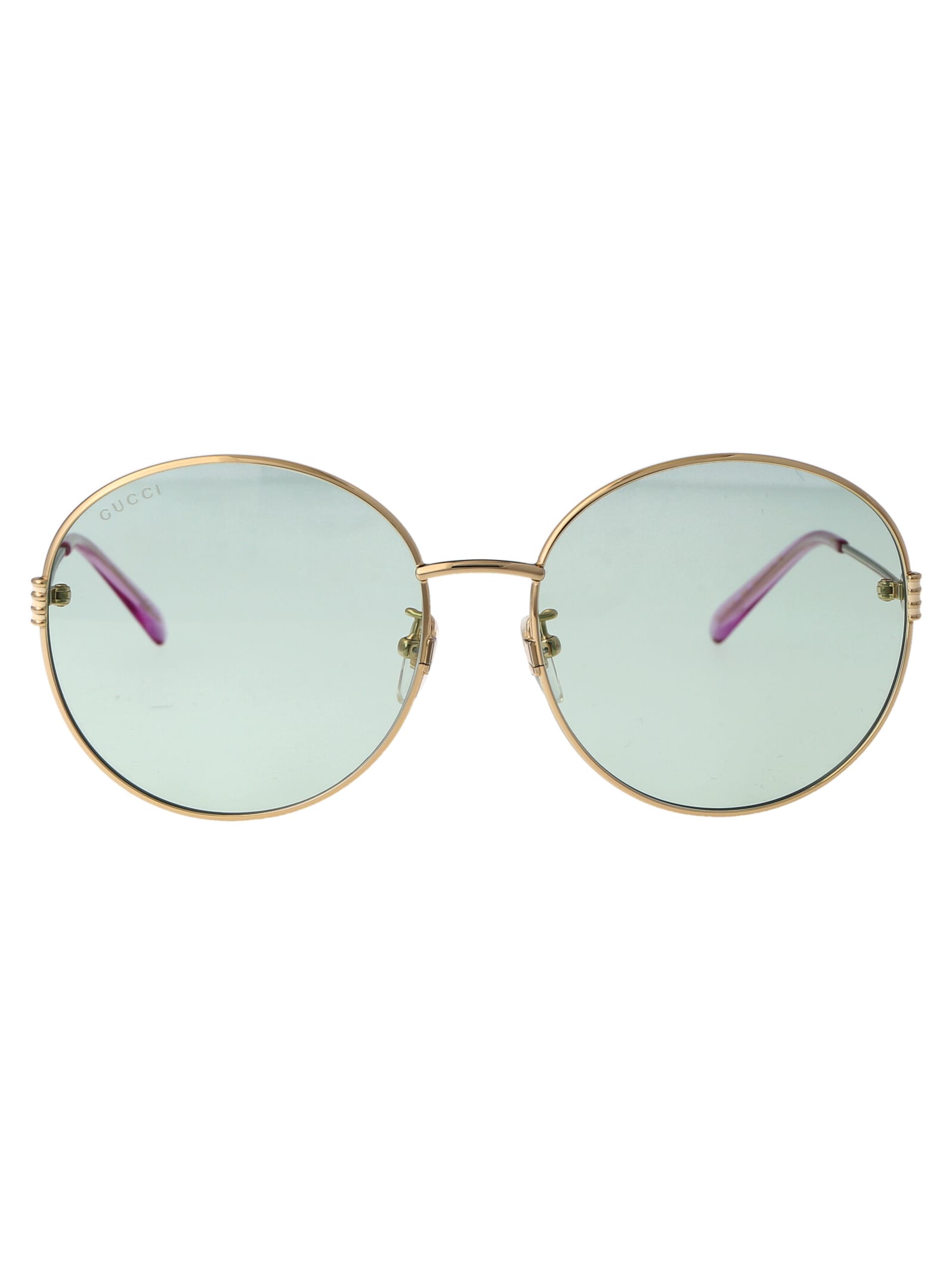 Shop Gucci Gg1281sk Sunglasses In 003 Gold Gold Green