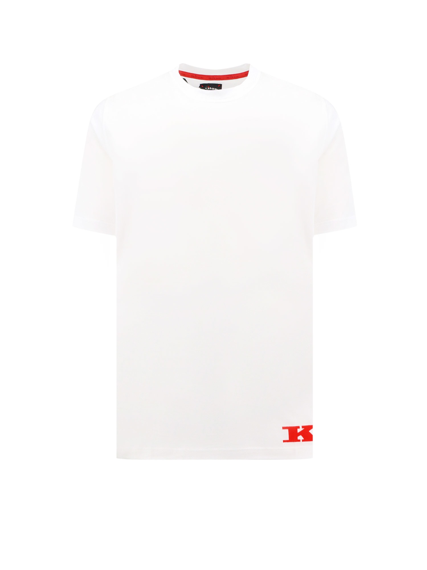 Shop Kiton T-shirt In White